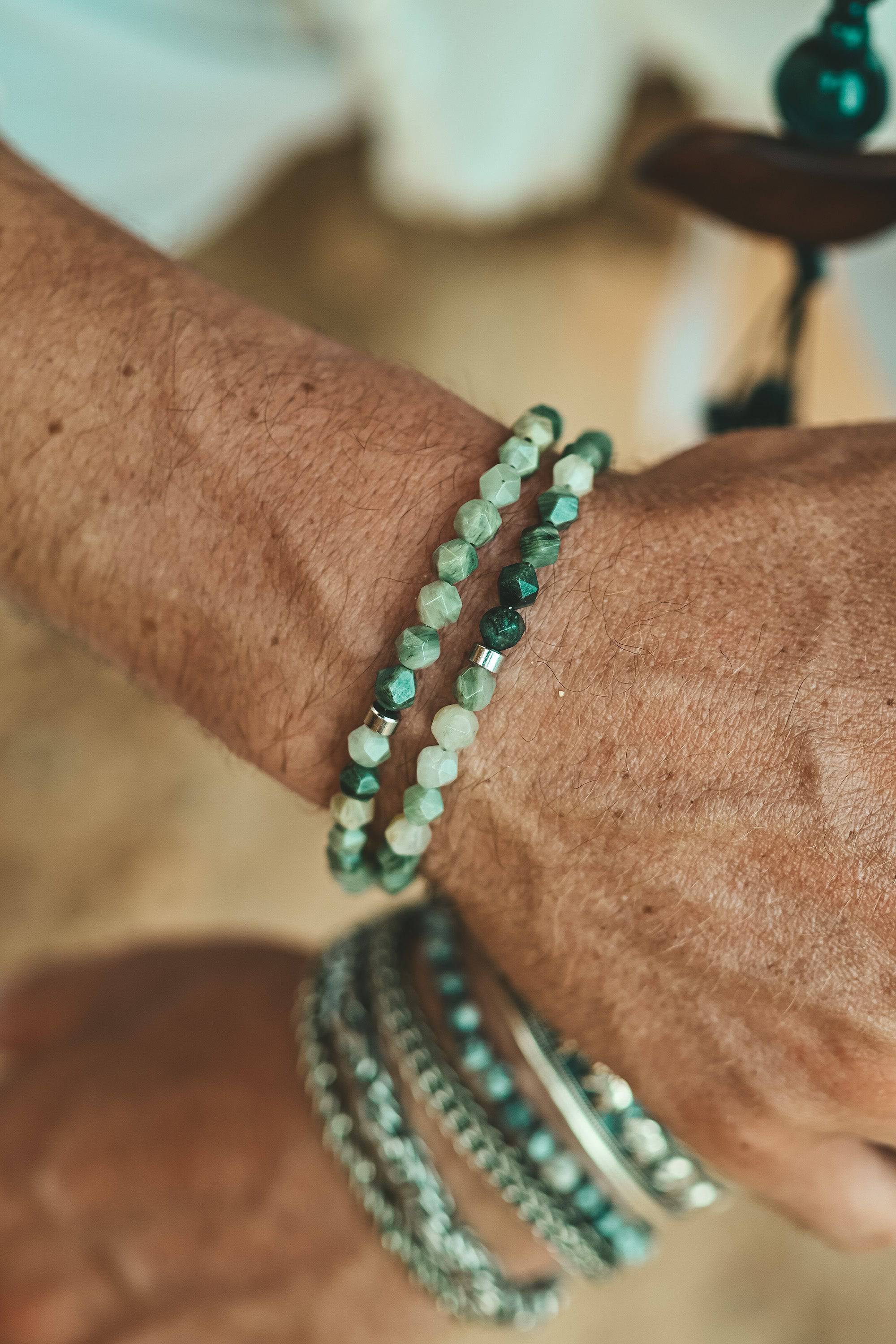 Ahau stone bracelet green