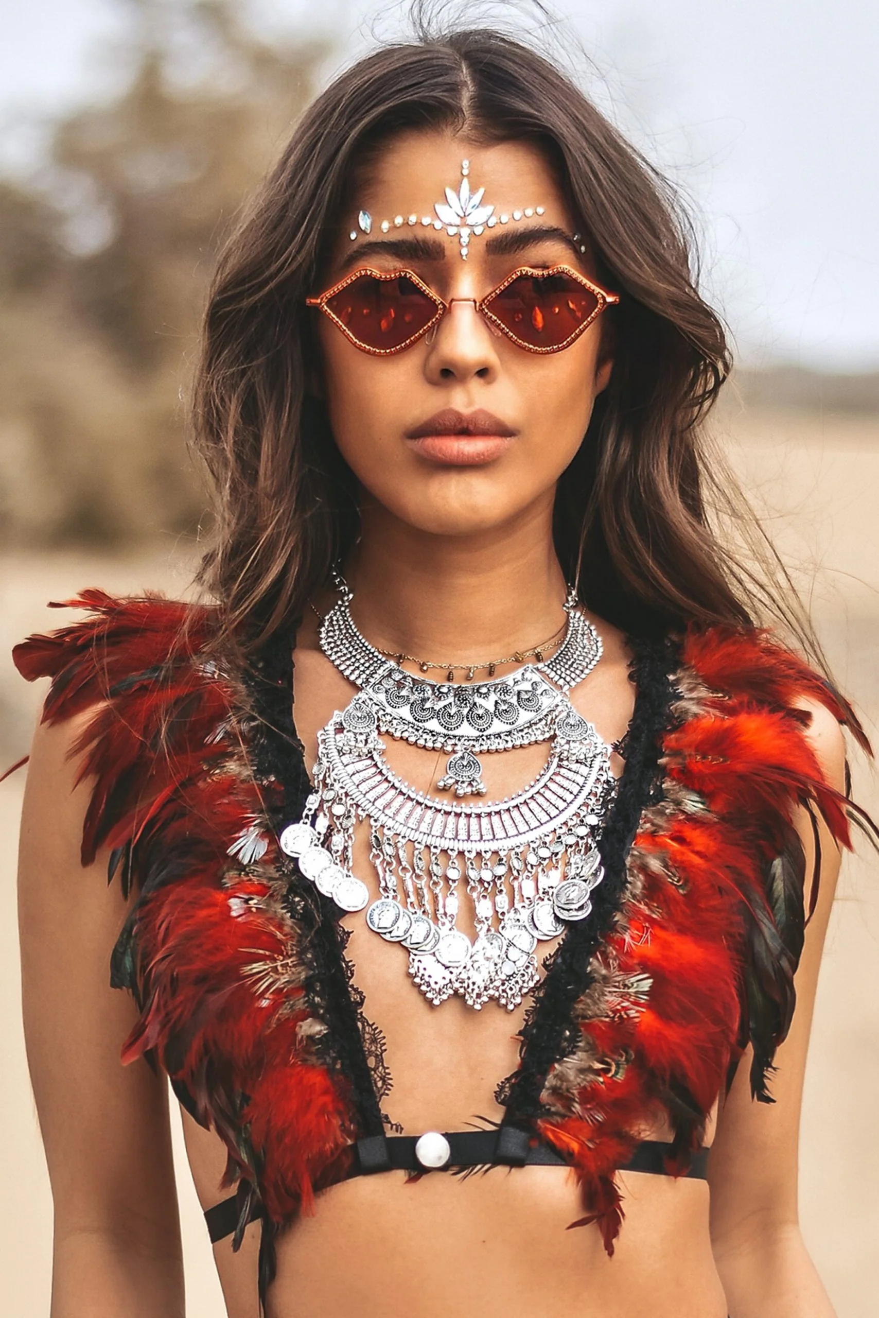 Alessa bohemian coin necklace silver - Image 4
