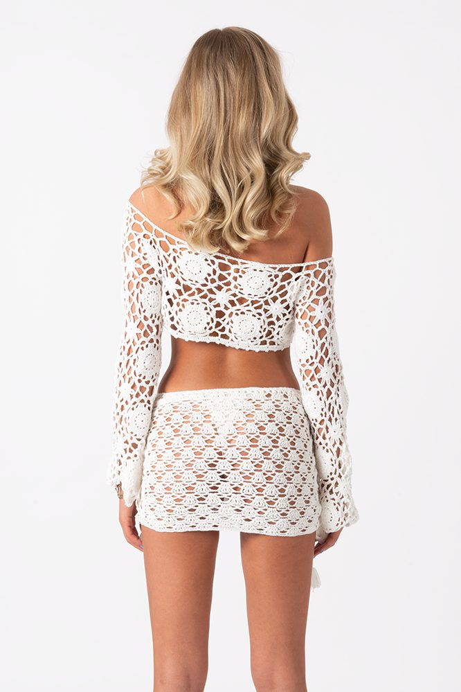 Beatrize knitted skirt white - Image 3