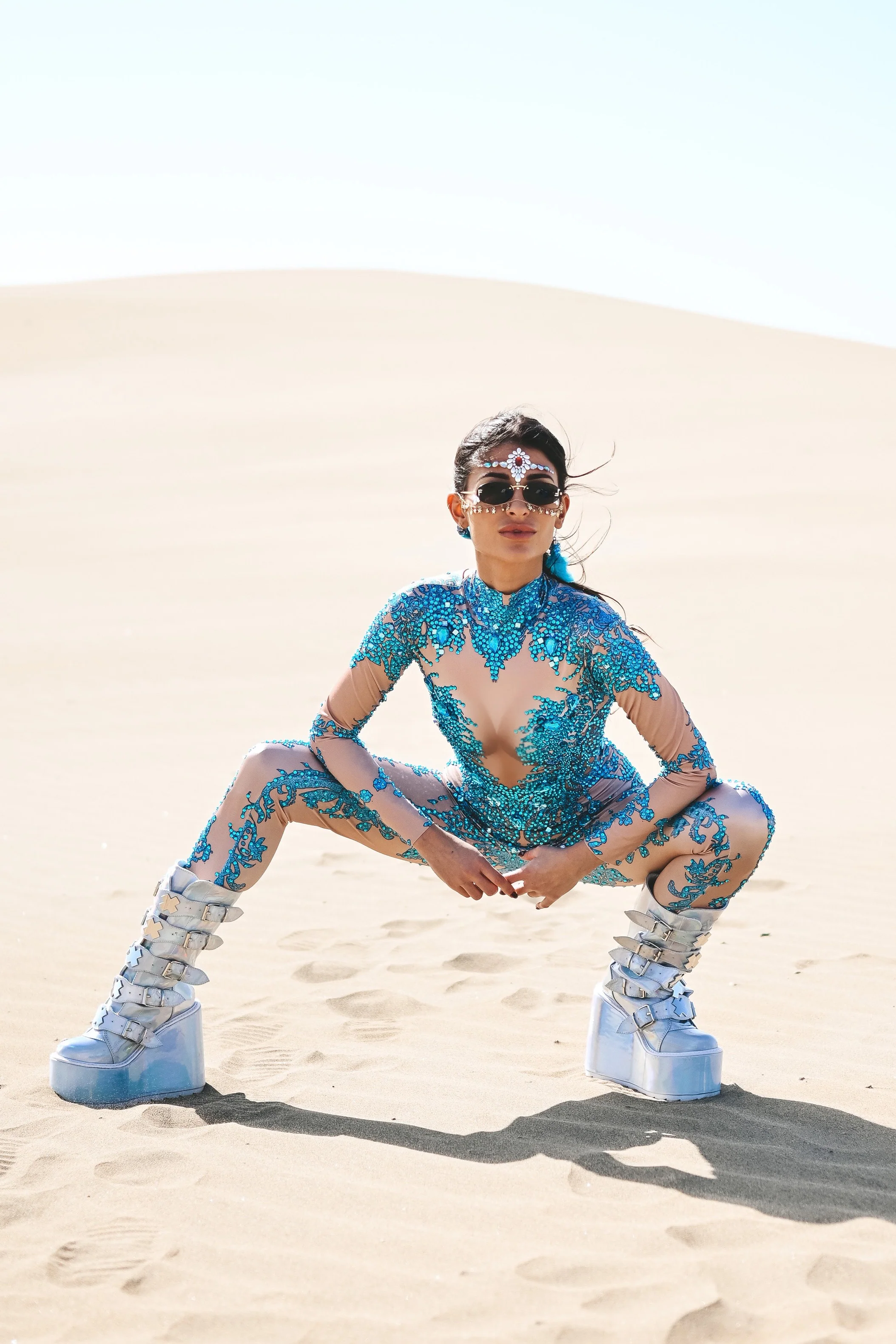 Belmira rhinestone jumpsuit festival - Image 5