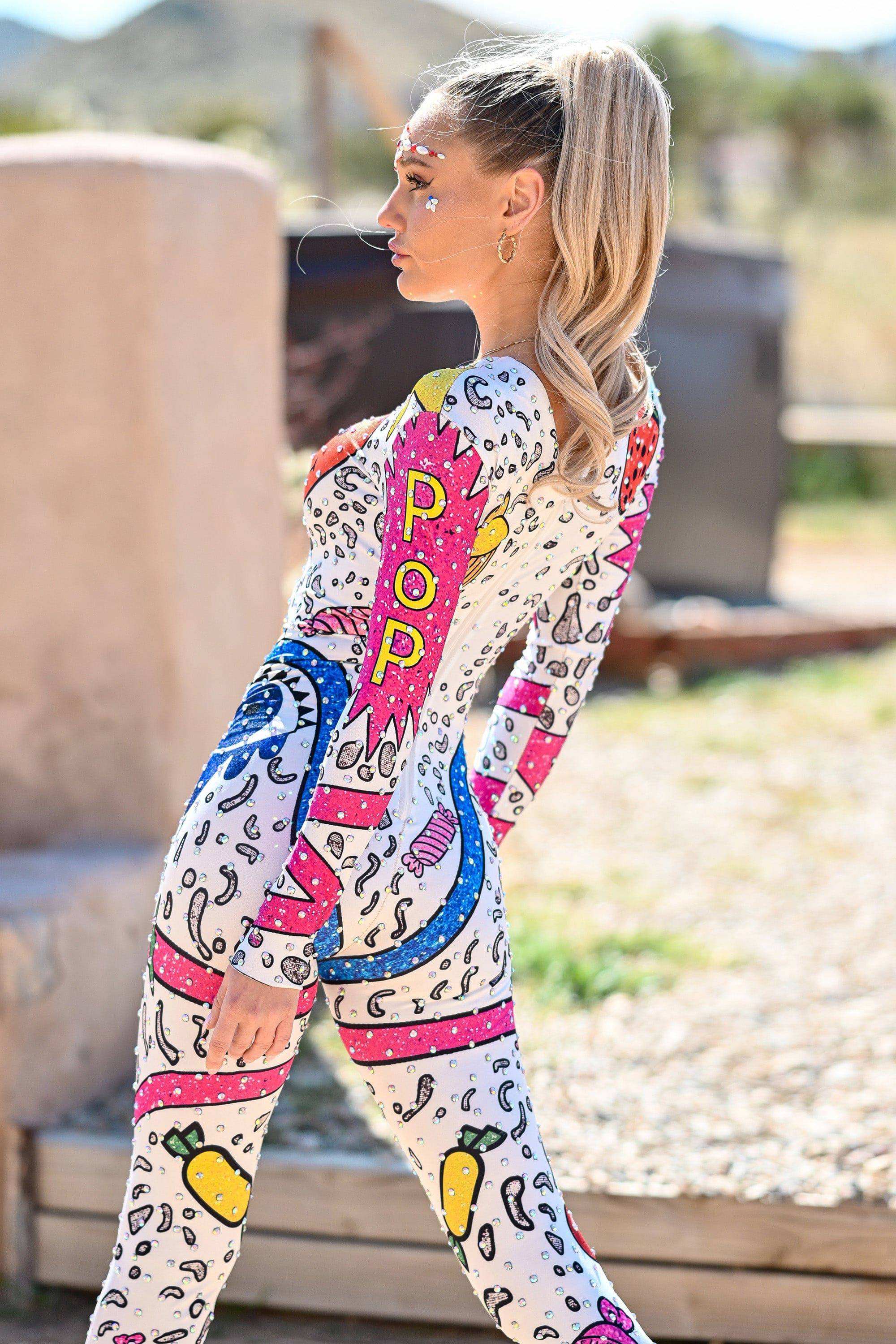 Birthday outfit rhinestone jumpsuit - Image 2