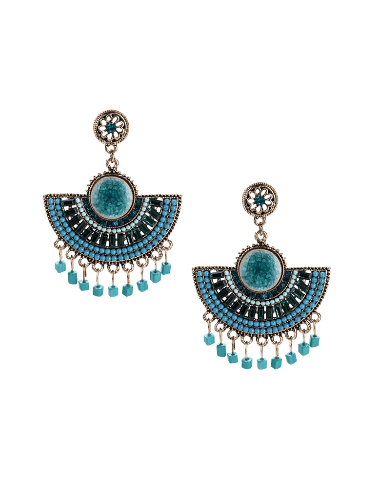 Bohemian earrings blue