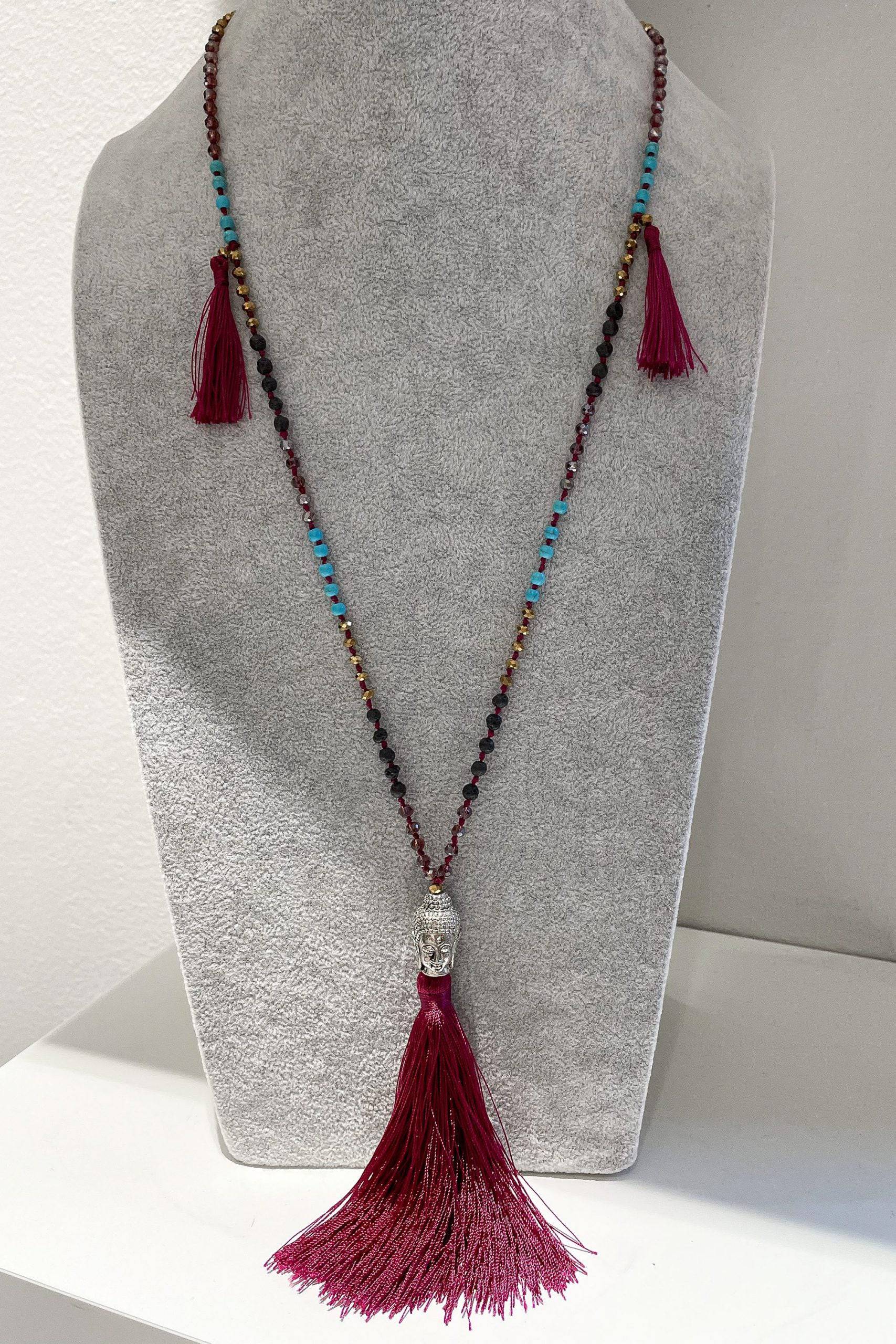 Buddha boho pearl long necklace - Image 4