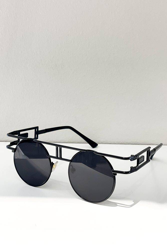 Burner round sunglasses black - Image 3