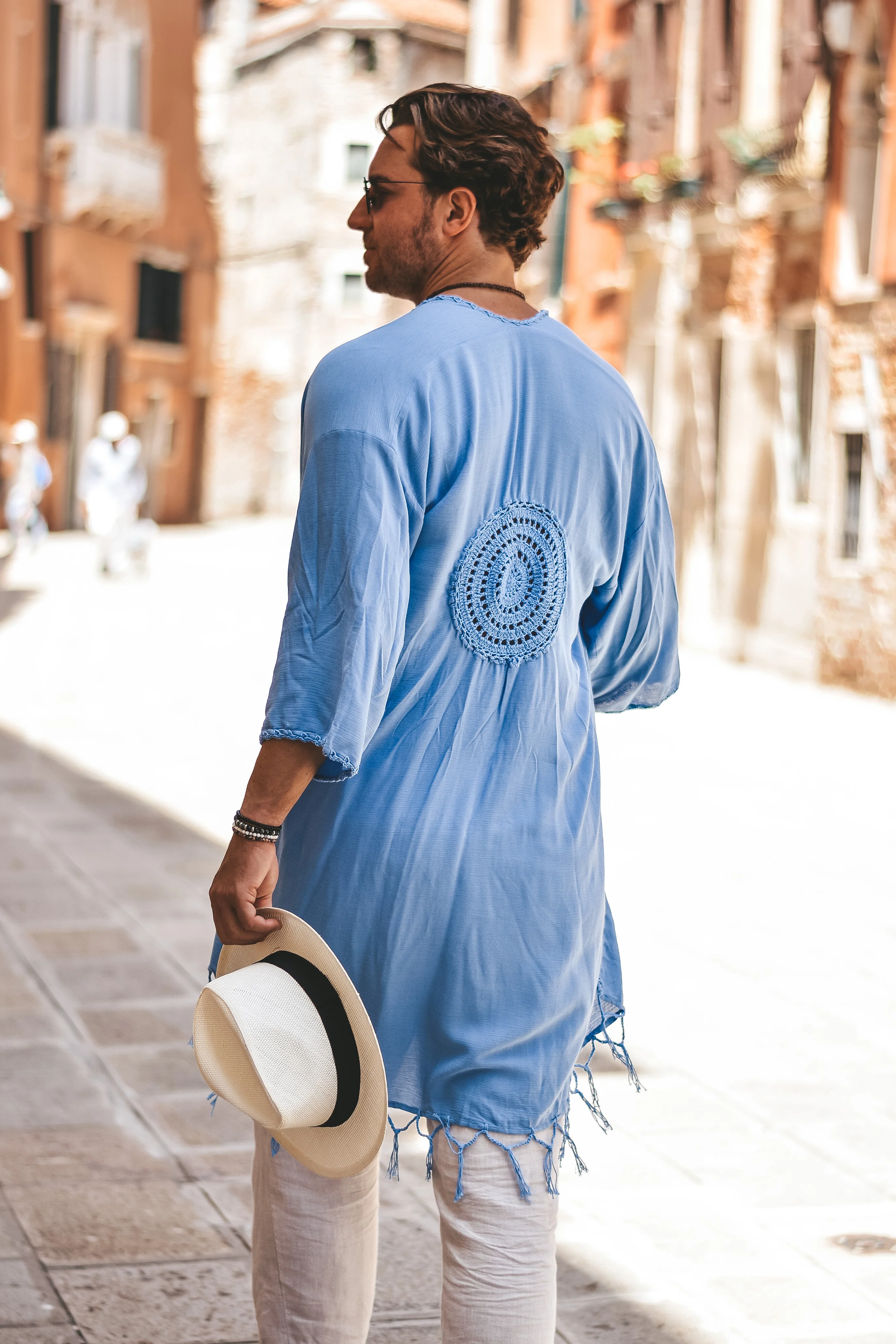 Capri luxury resort kimono blue