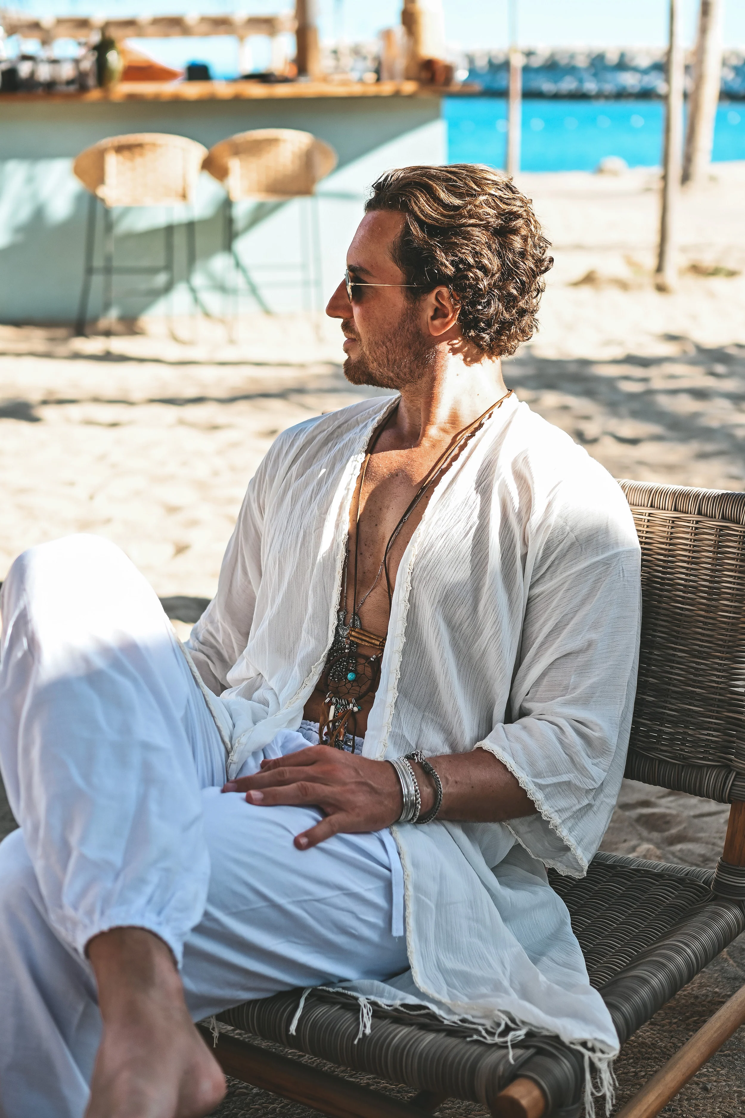 Capri luxury resort kimono creme - Image 13