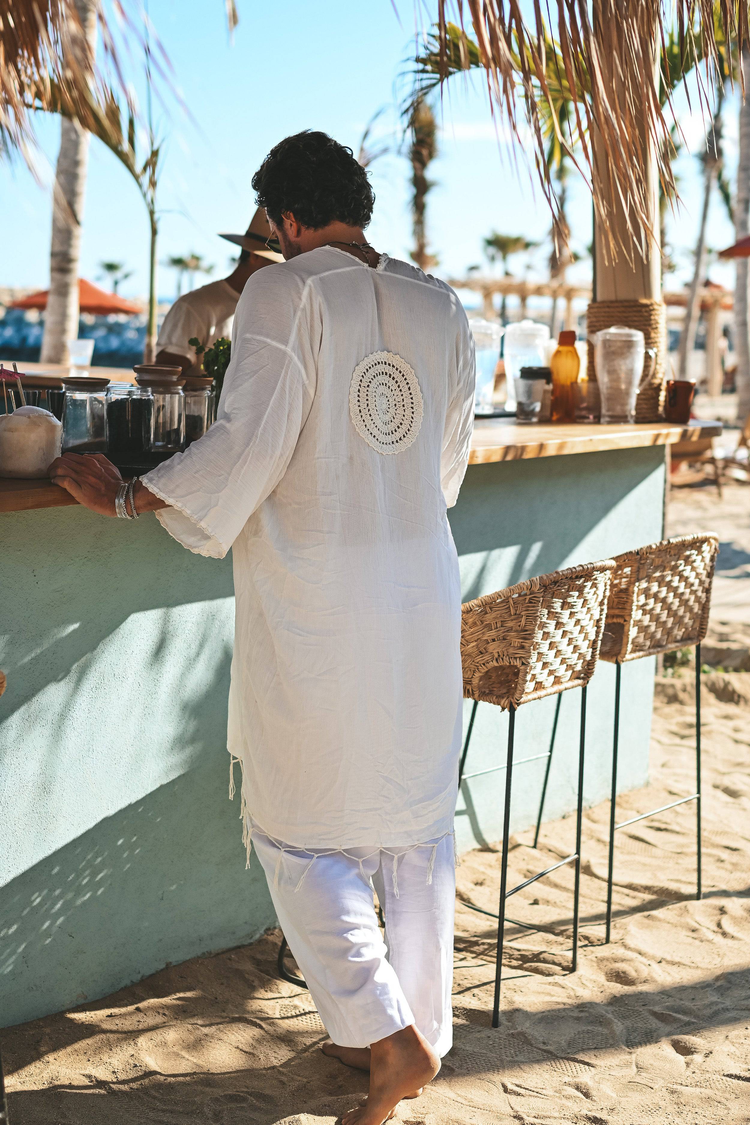Capri luxury resort kimono creme - Image 22