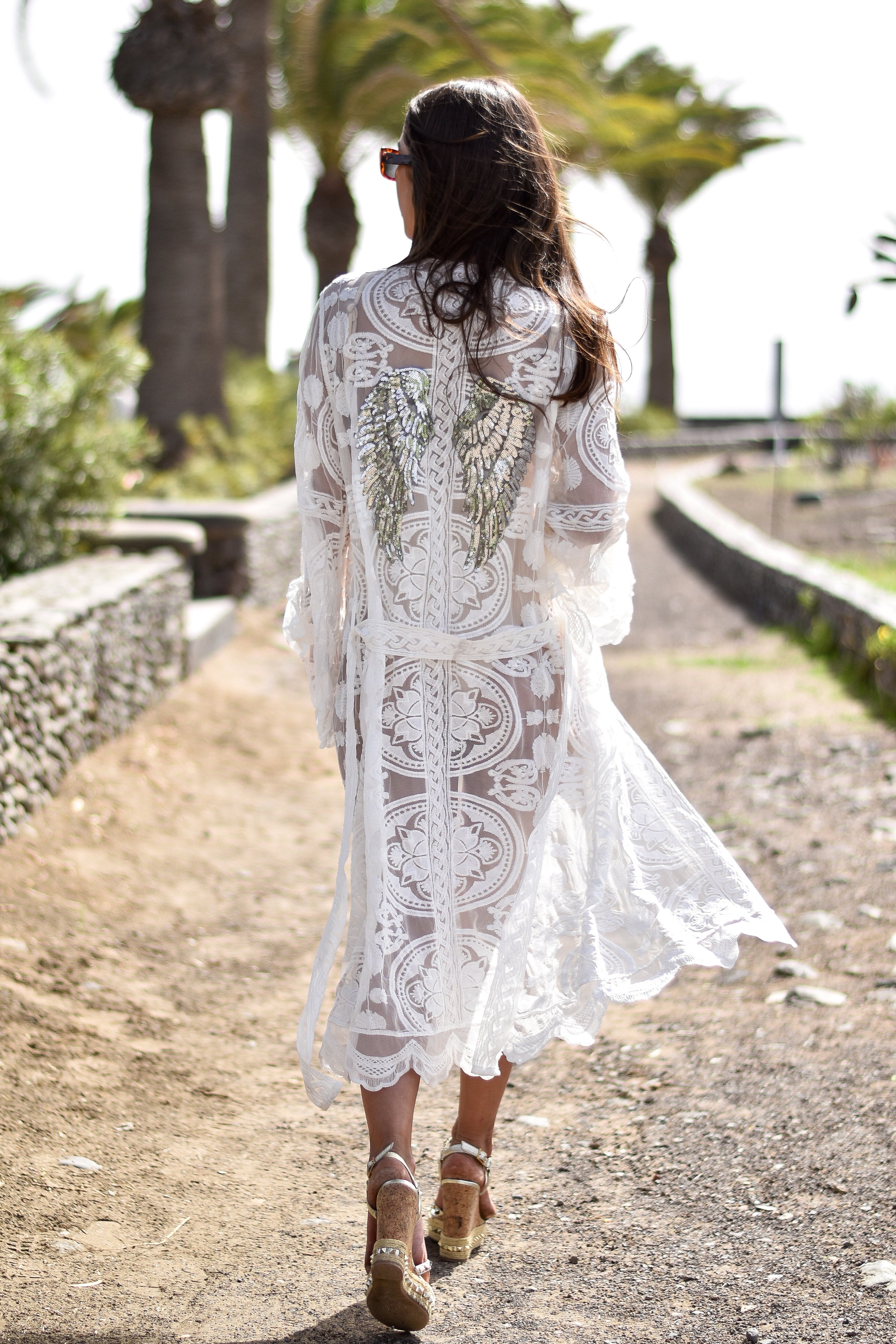 Cilia silver wings lace kimono - Image 3