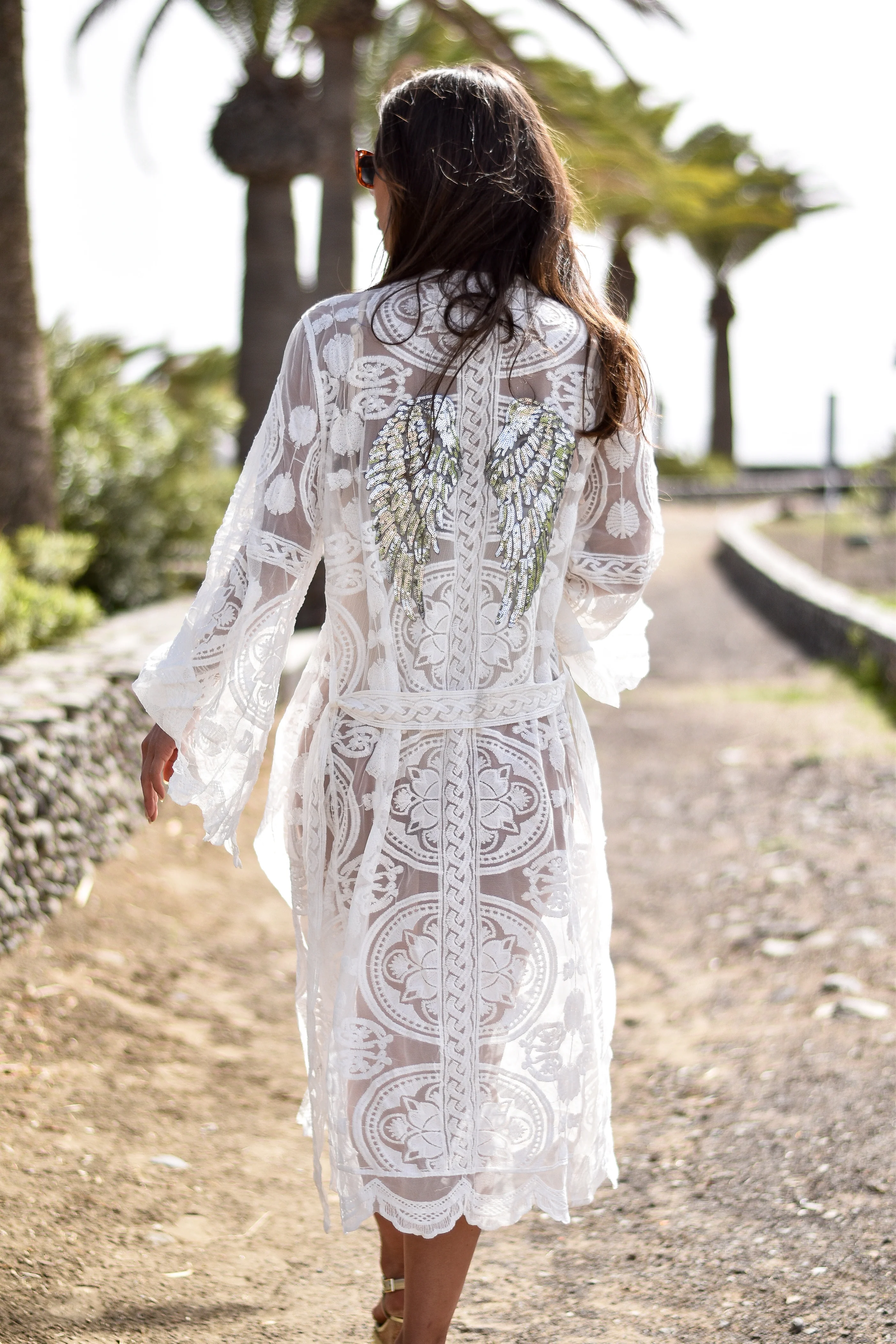 Cilia silver wings lace kimono - Image 7