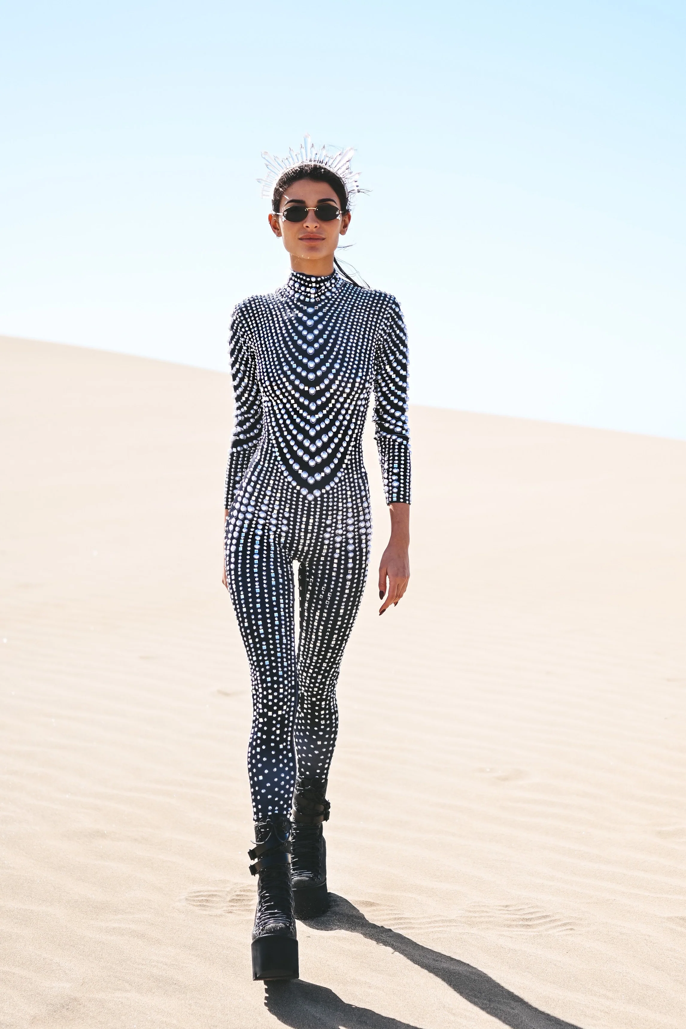 Colinna luxury rhinestone jumpsuit black - Image 17