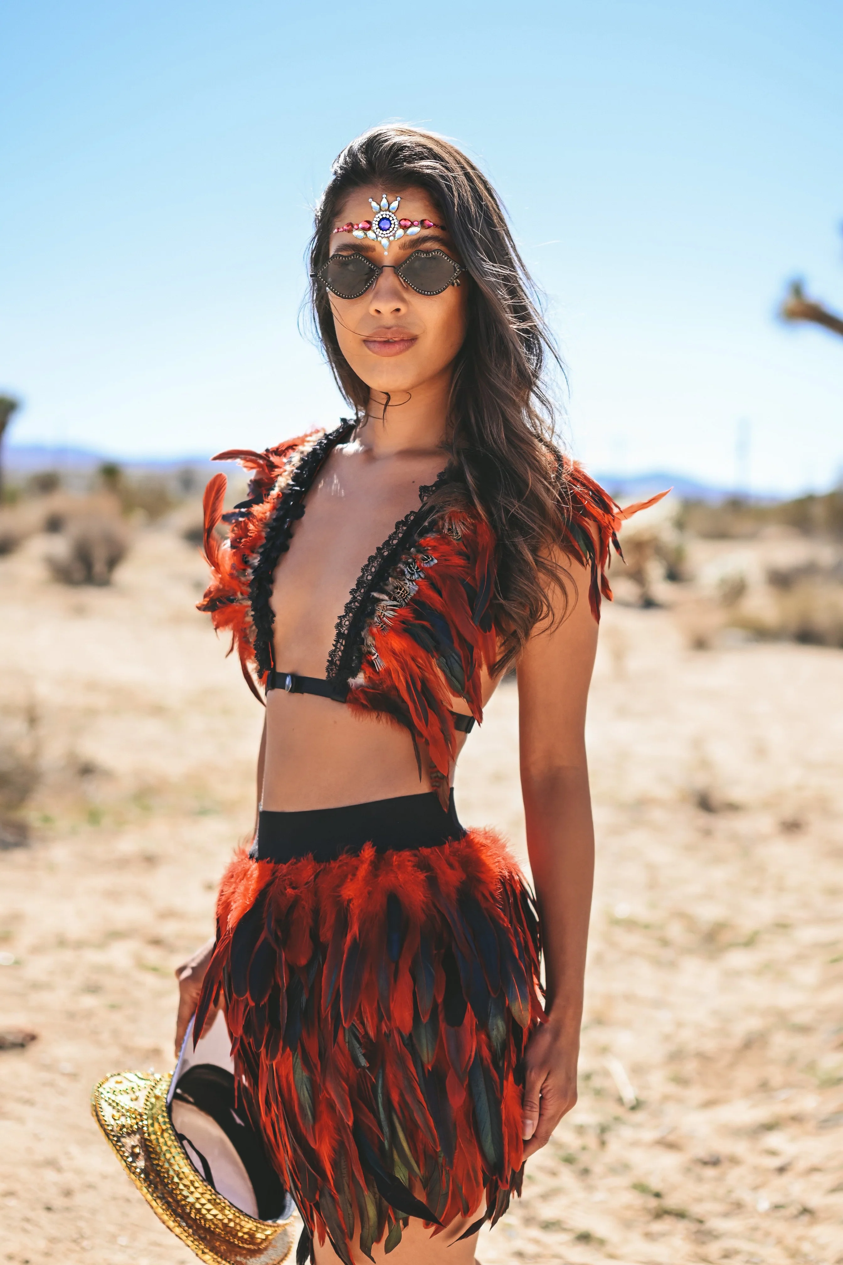 Desert feather set red black - Image 16