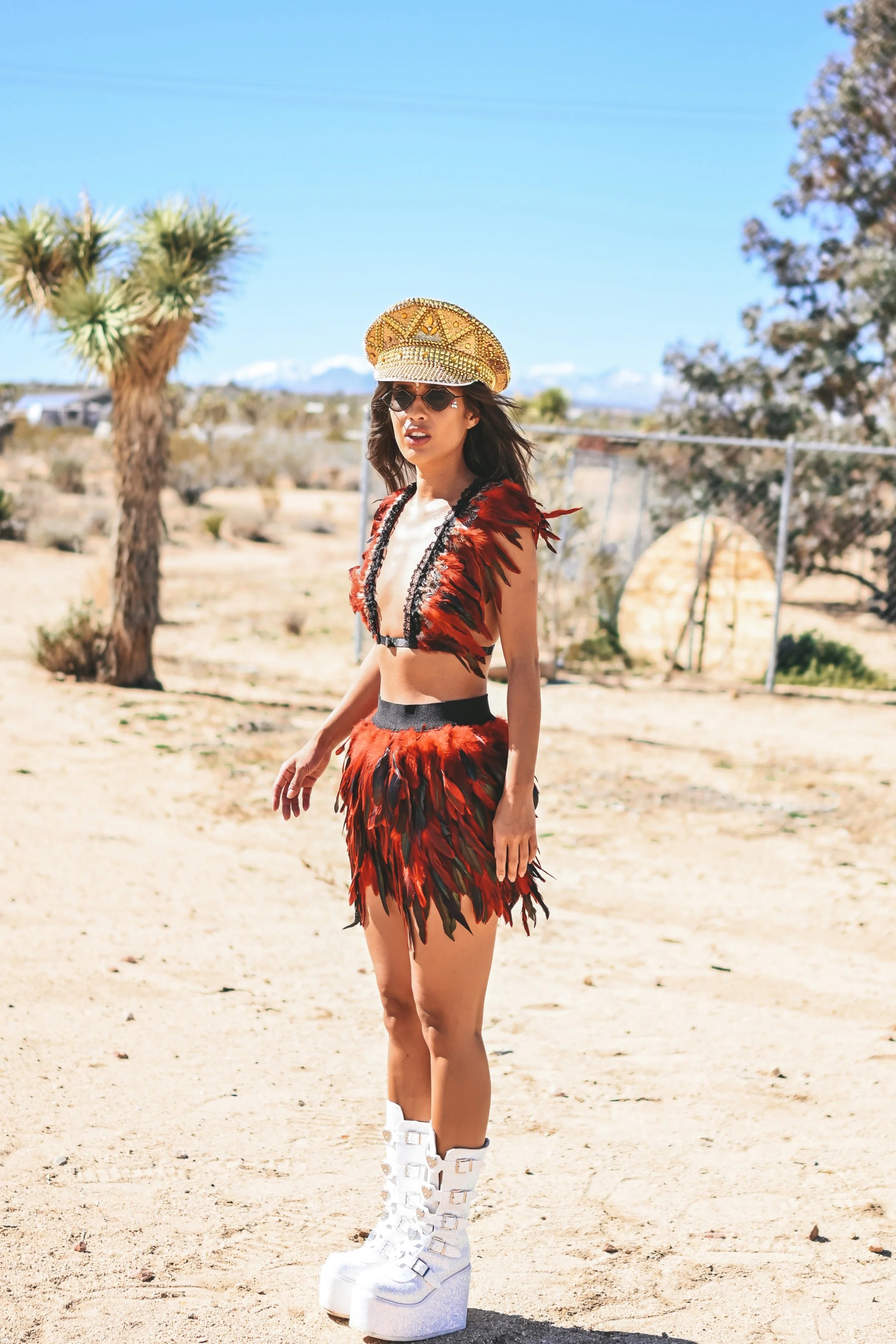 Desert feather set red black - Image 17