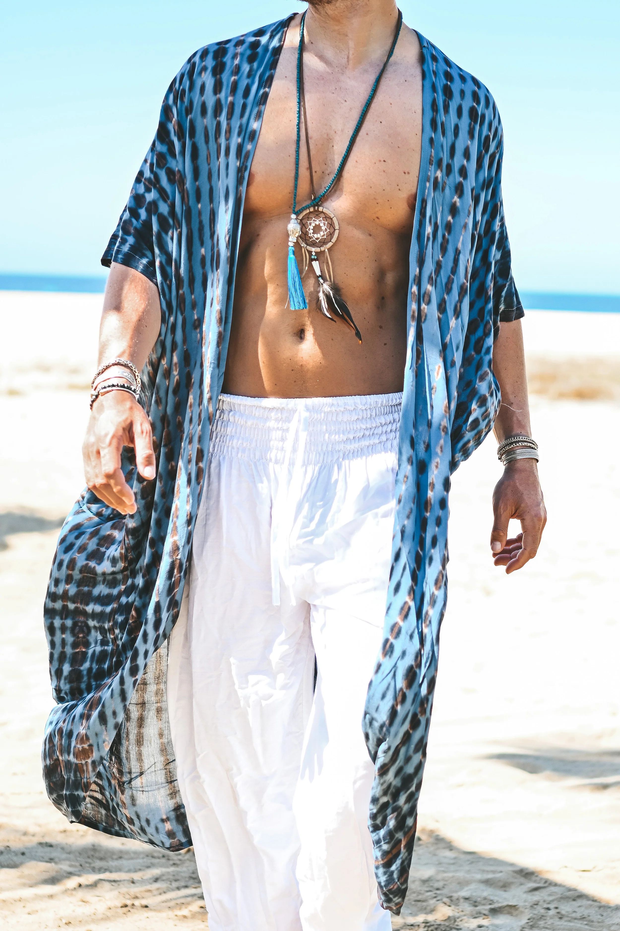 Diego Boho Kimono Blue