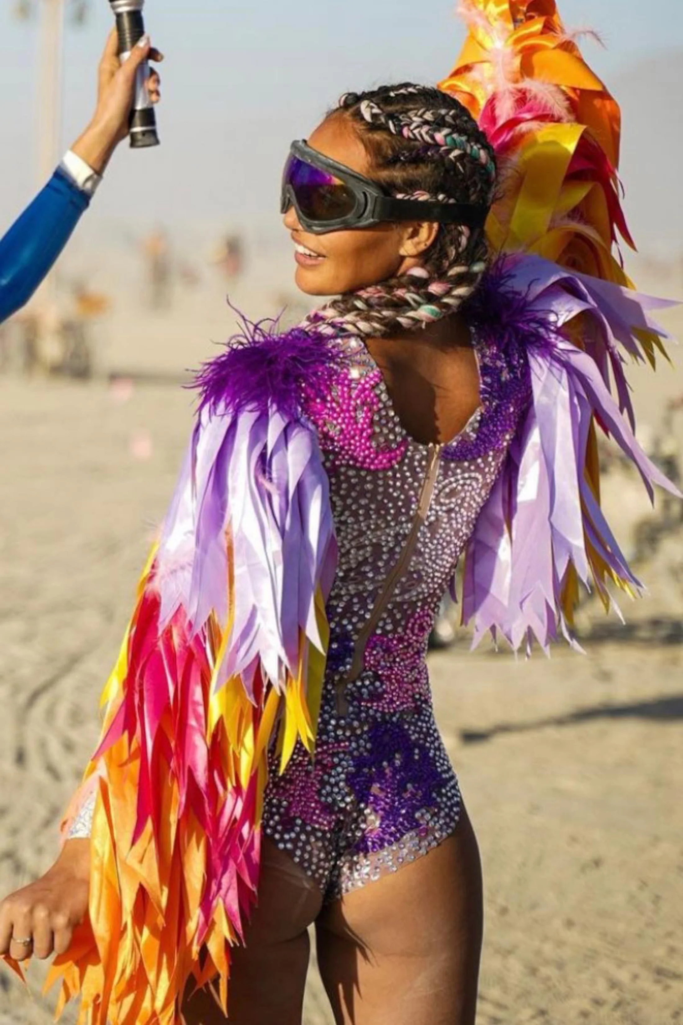 Gaga festival bodysuit feathers - Image 4