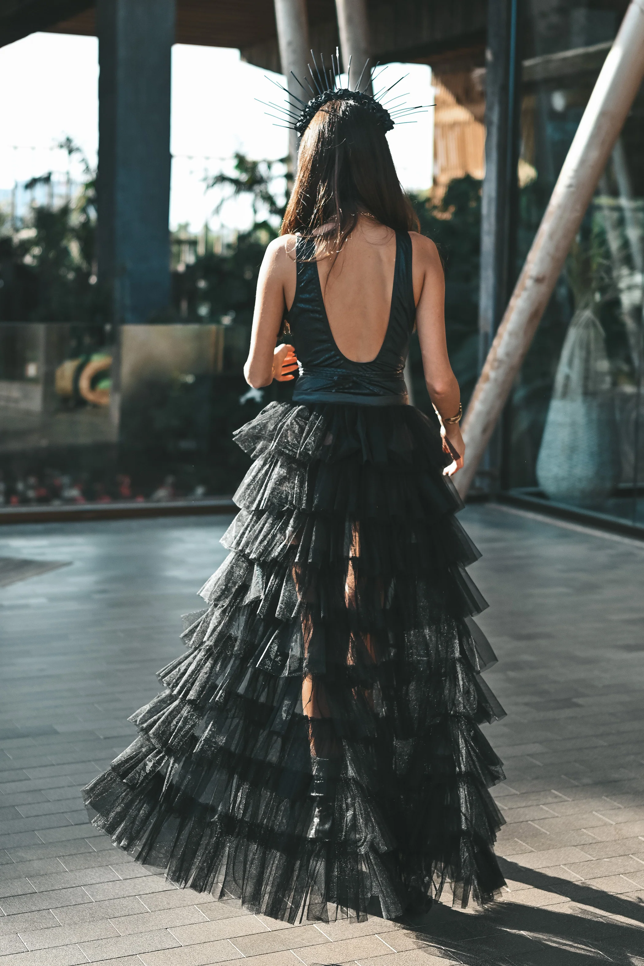 Isabell maxi tulle skirt black - Image 8