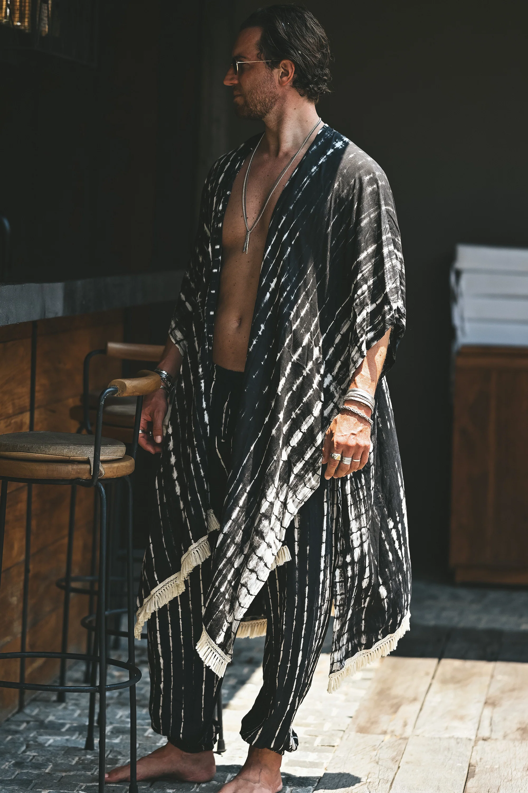 Itsunú bohemian kimono set black