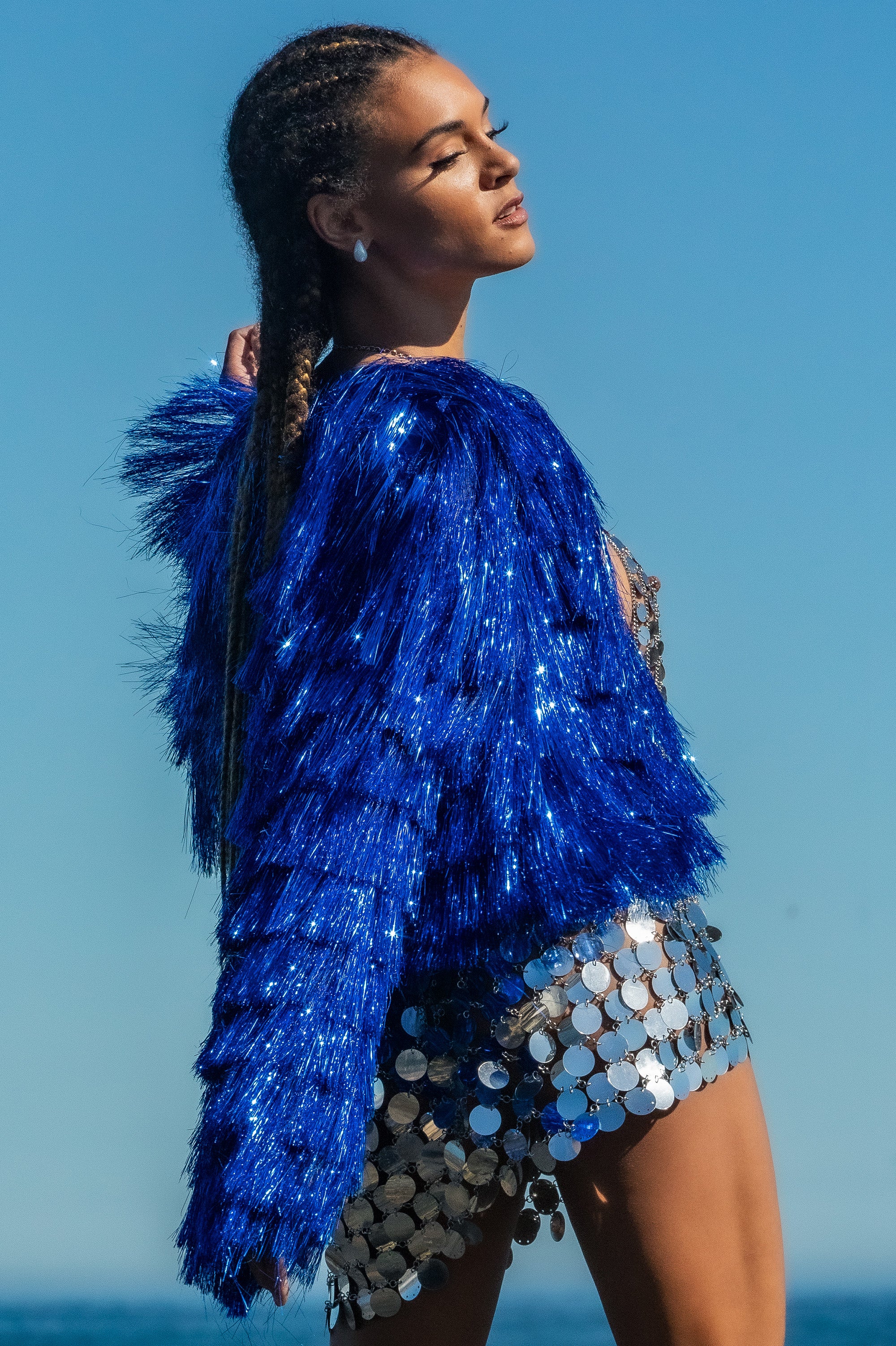 Izza fringe party jacket blue - Image 6