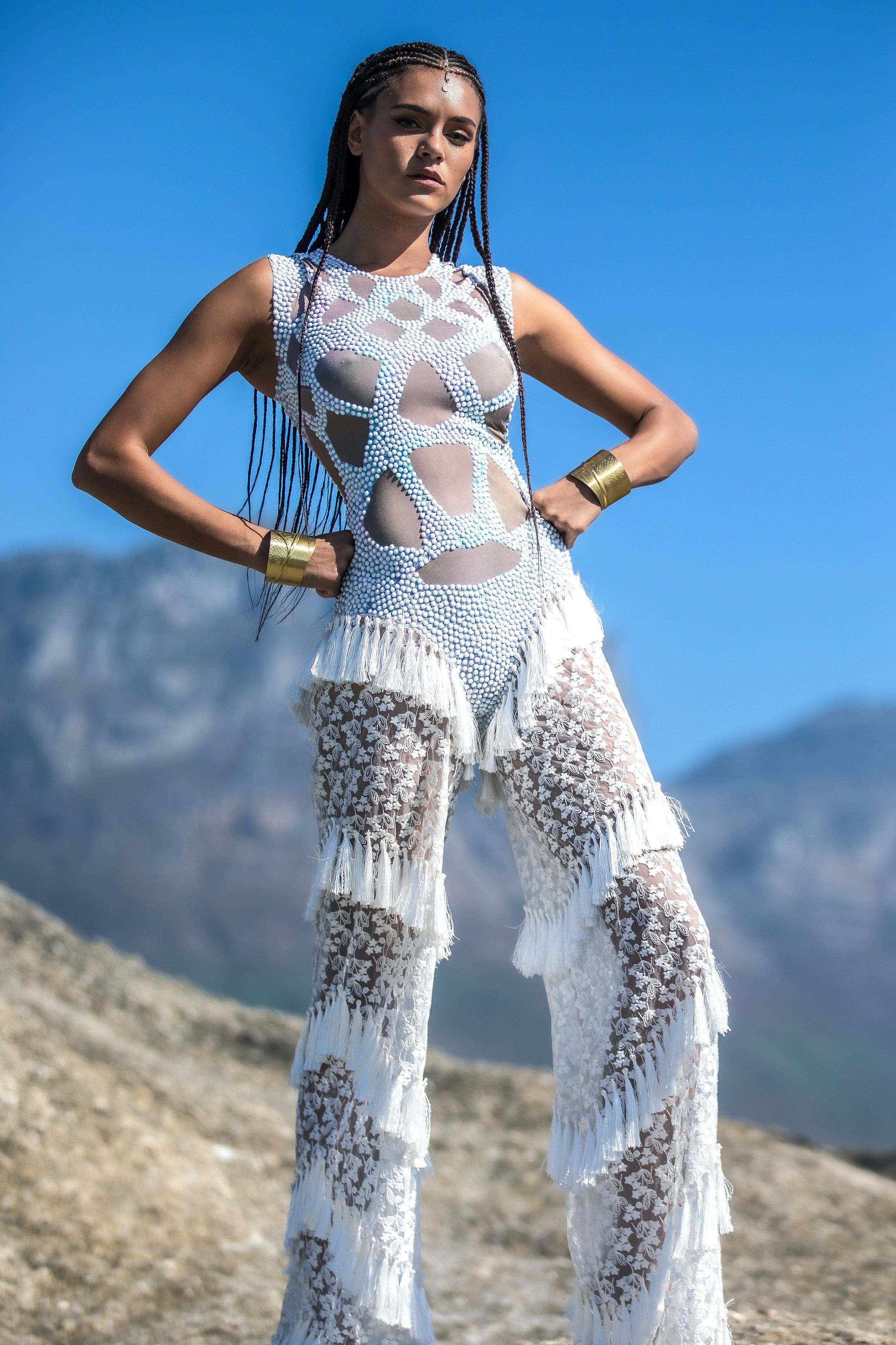 Jasmine tassel crochet jumpsuit - Image 5