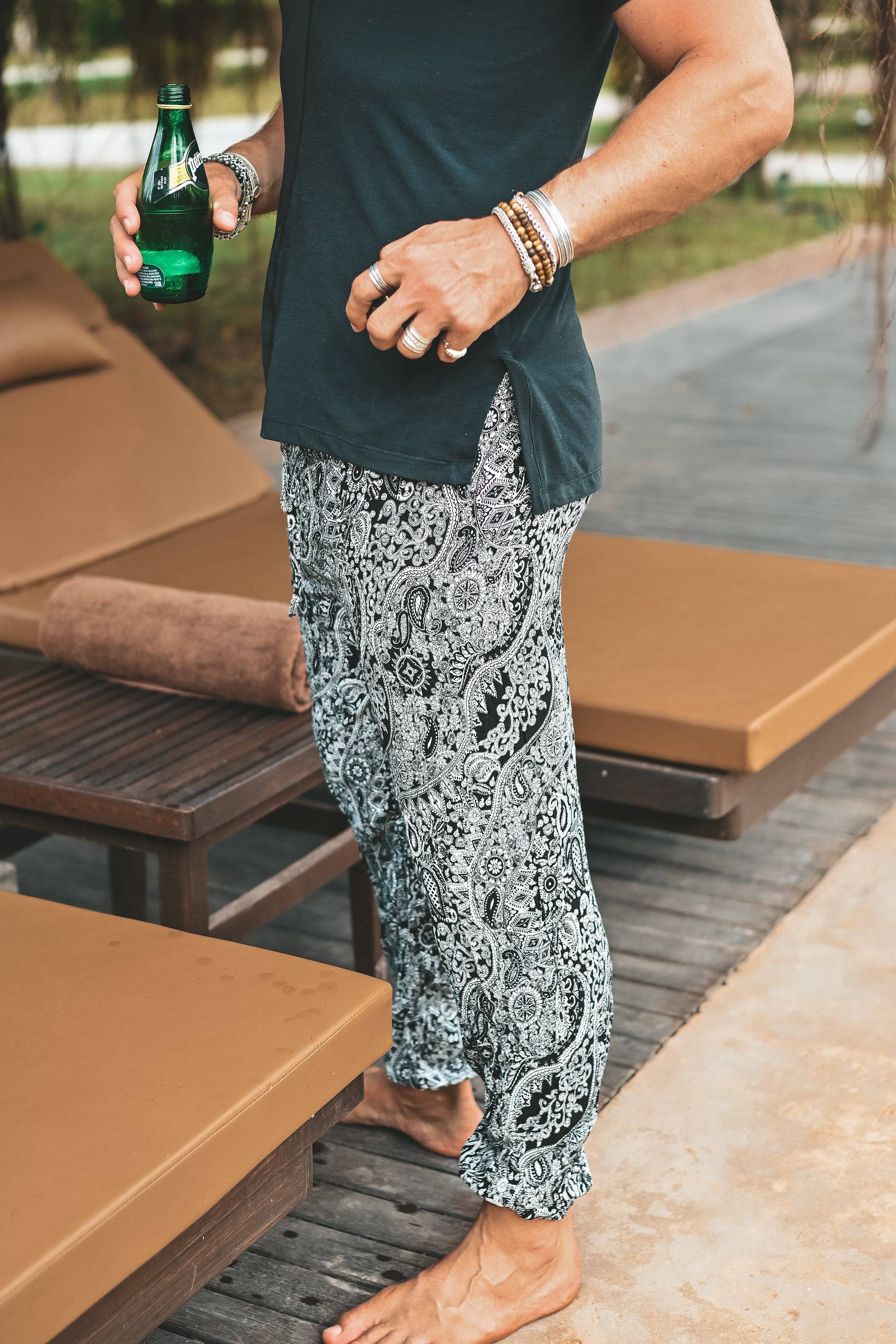 Kansai harem pants black white - Image 4