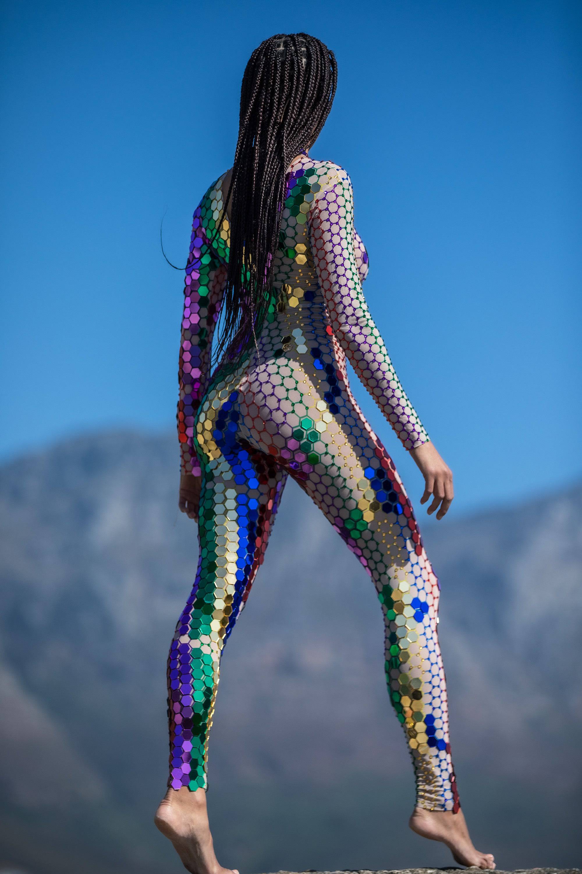 Kimi sequin mirror jumpsuit multicolour - Image 10