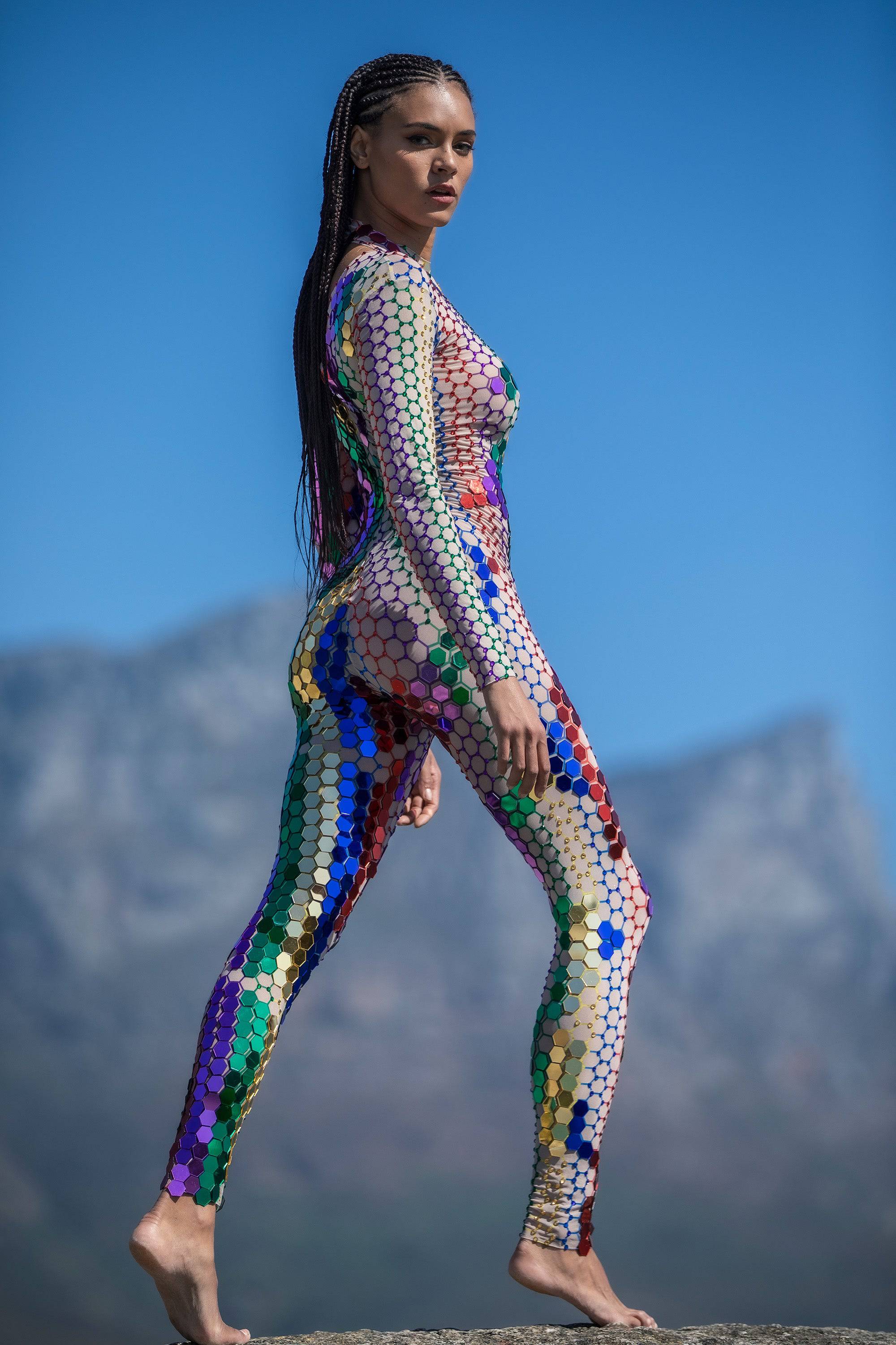Kimi sequin mirror jumpsuit multicolour - Image 11