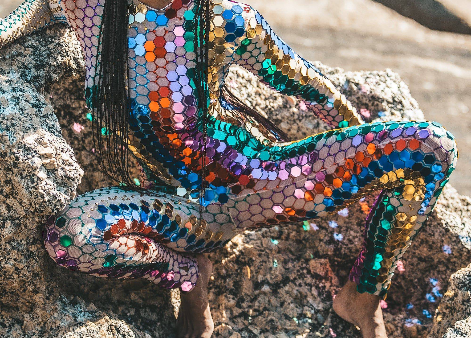 Kimi sequin mirror jumpsuit multicolour - Image 3