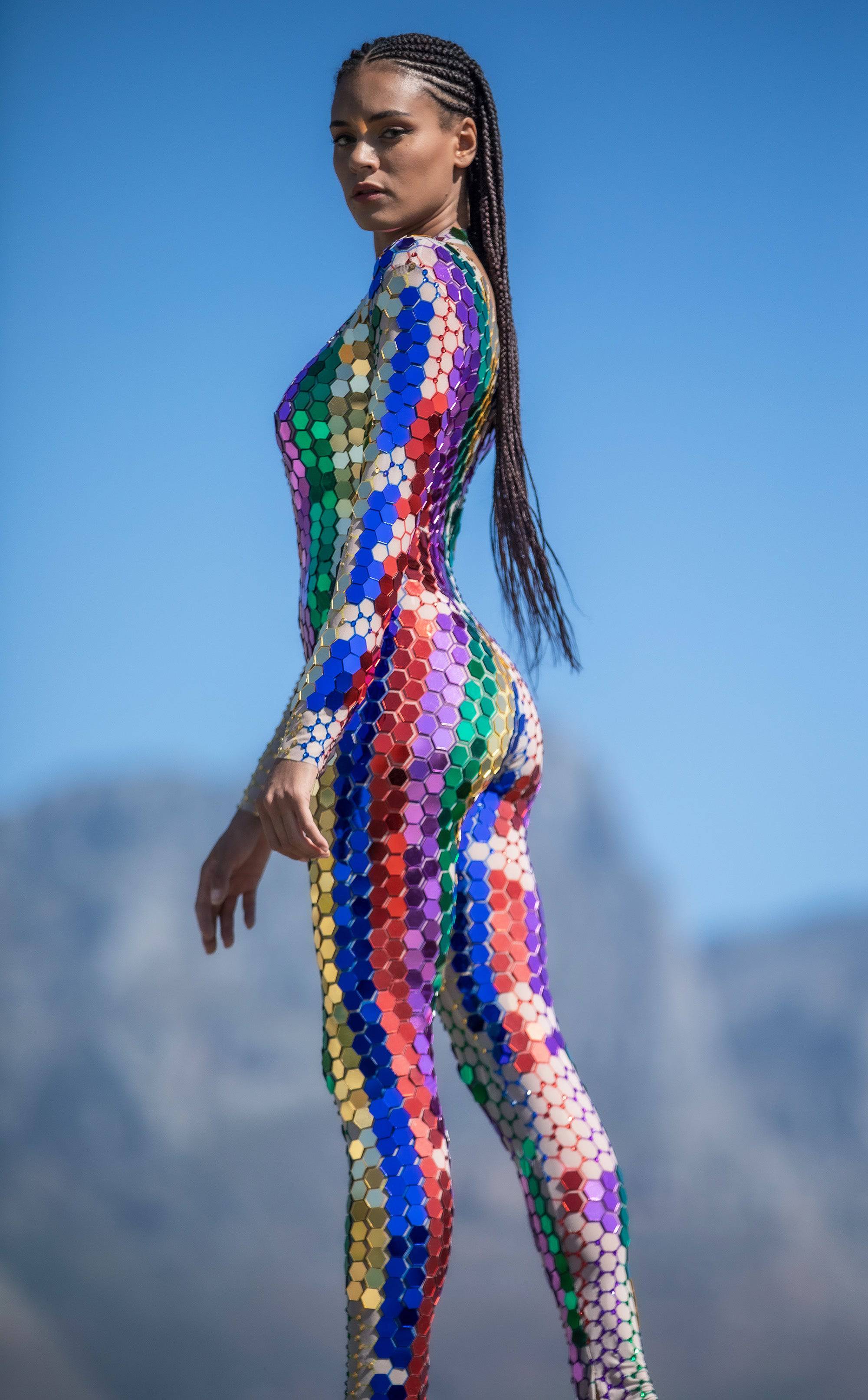 Kimi sequin mirror jumpsuit multicolour - Image 5