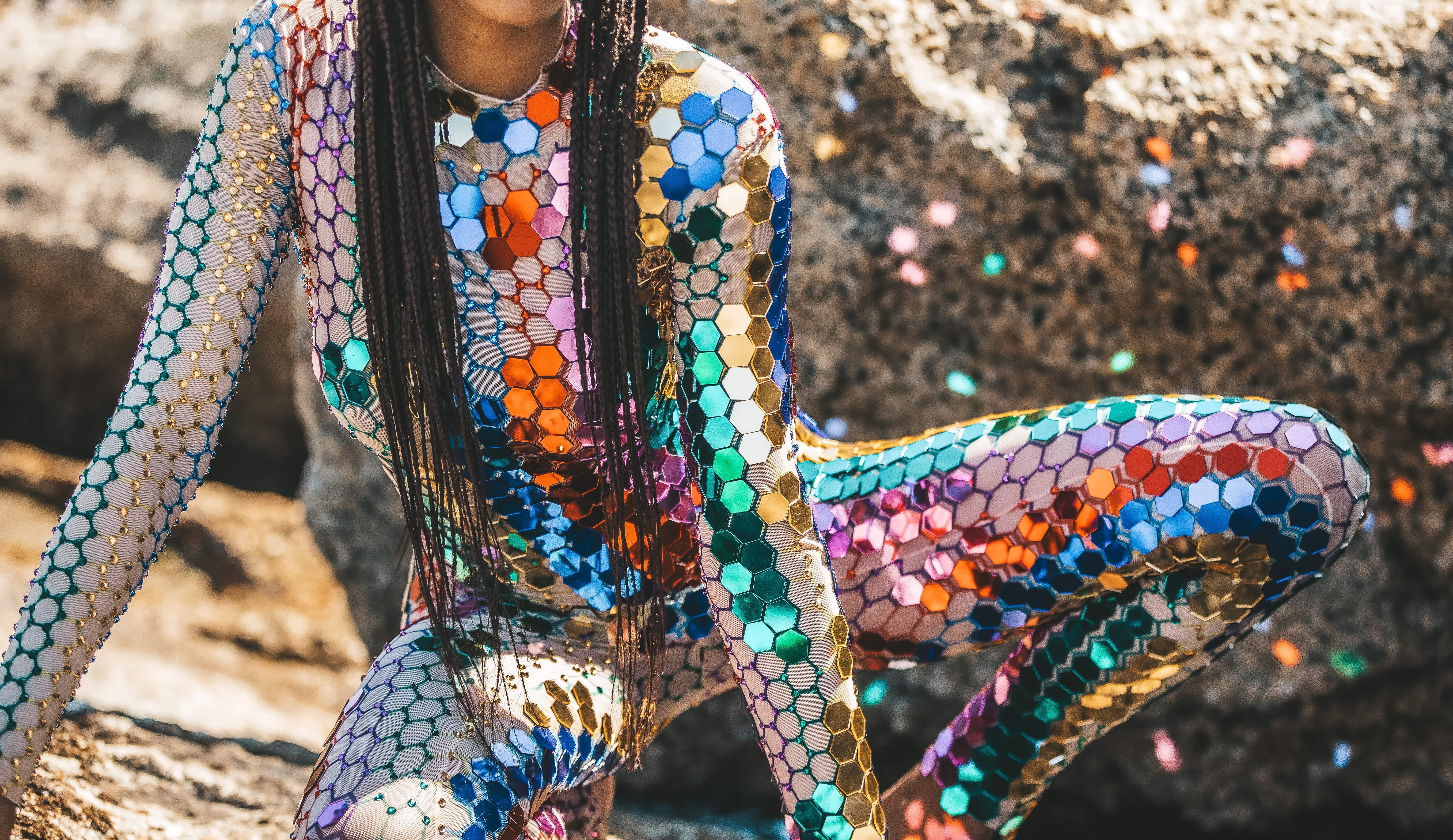 Kimi sequin mirror jumpsuit multicolour - Image 6