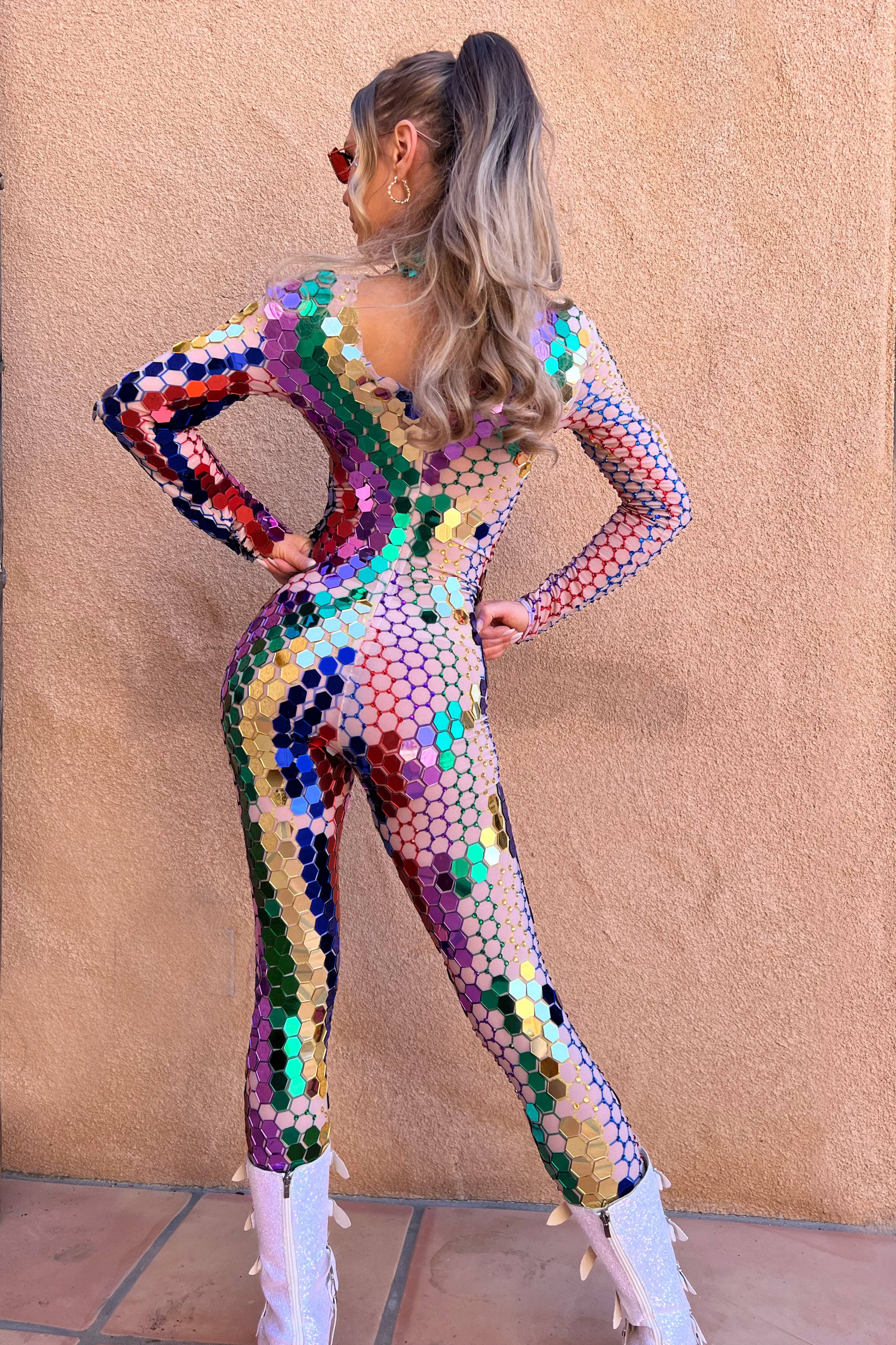 Kimi sequin mirror jumpsuit multicolour - Image 7