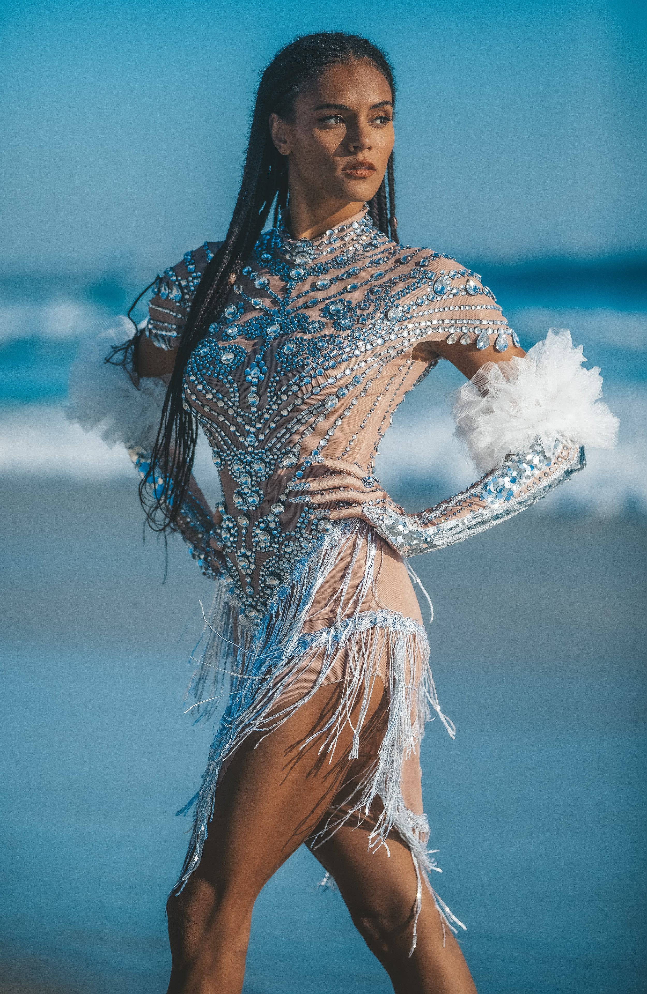 Lupita rhinestone diamond bodysuit - Image 4