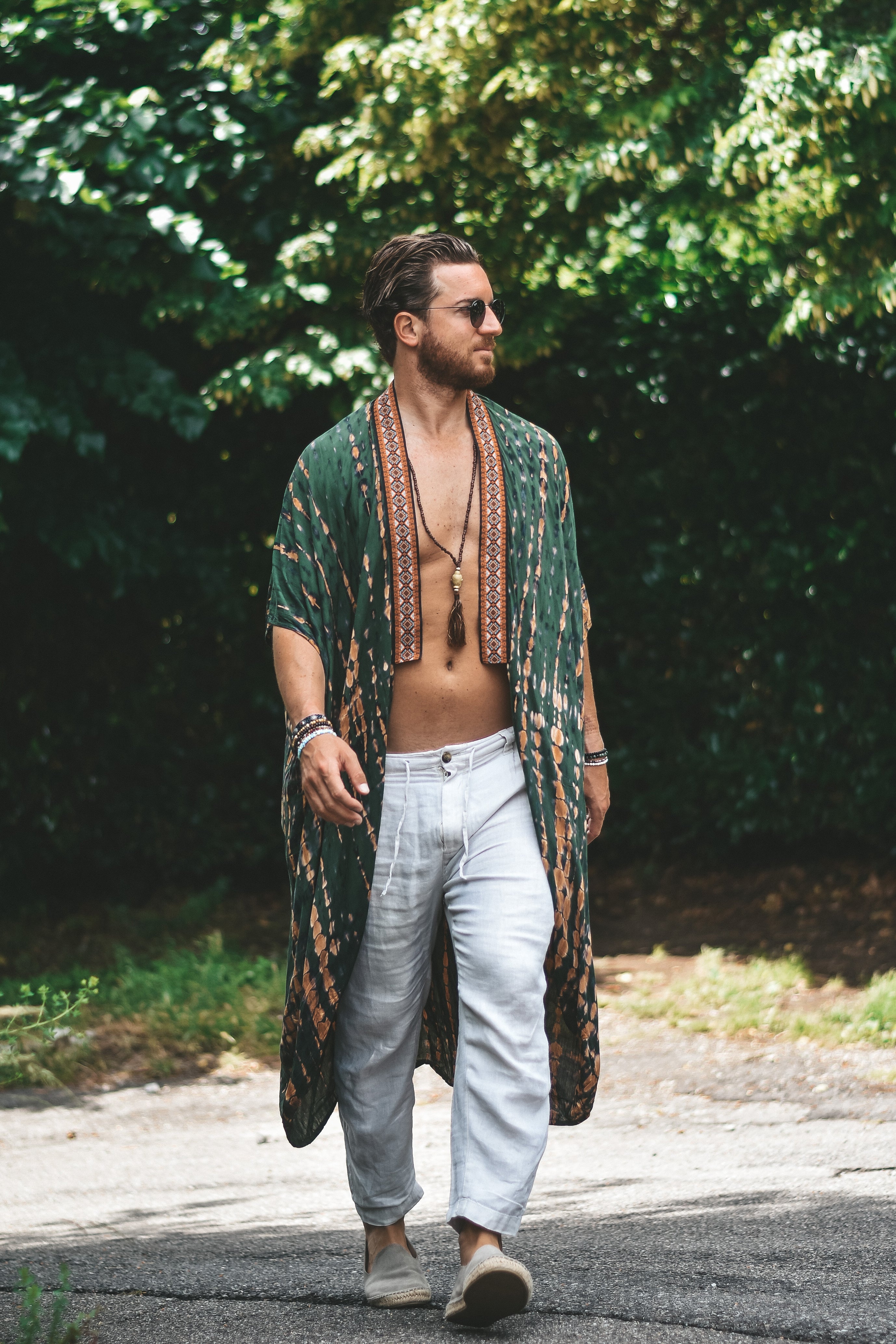Maggiore Jacard Kimono Green - Image 3