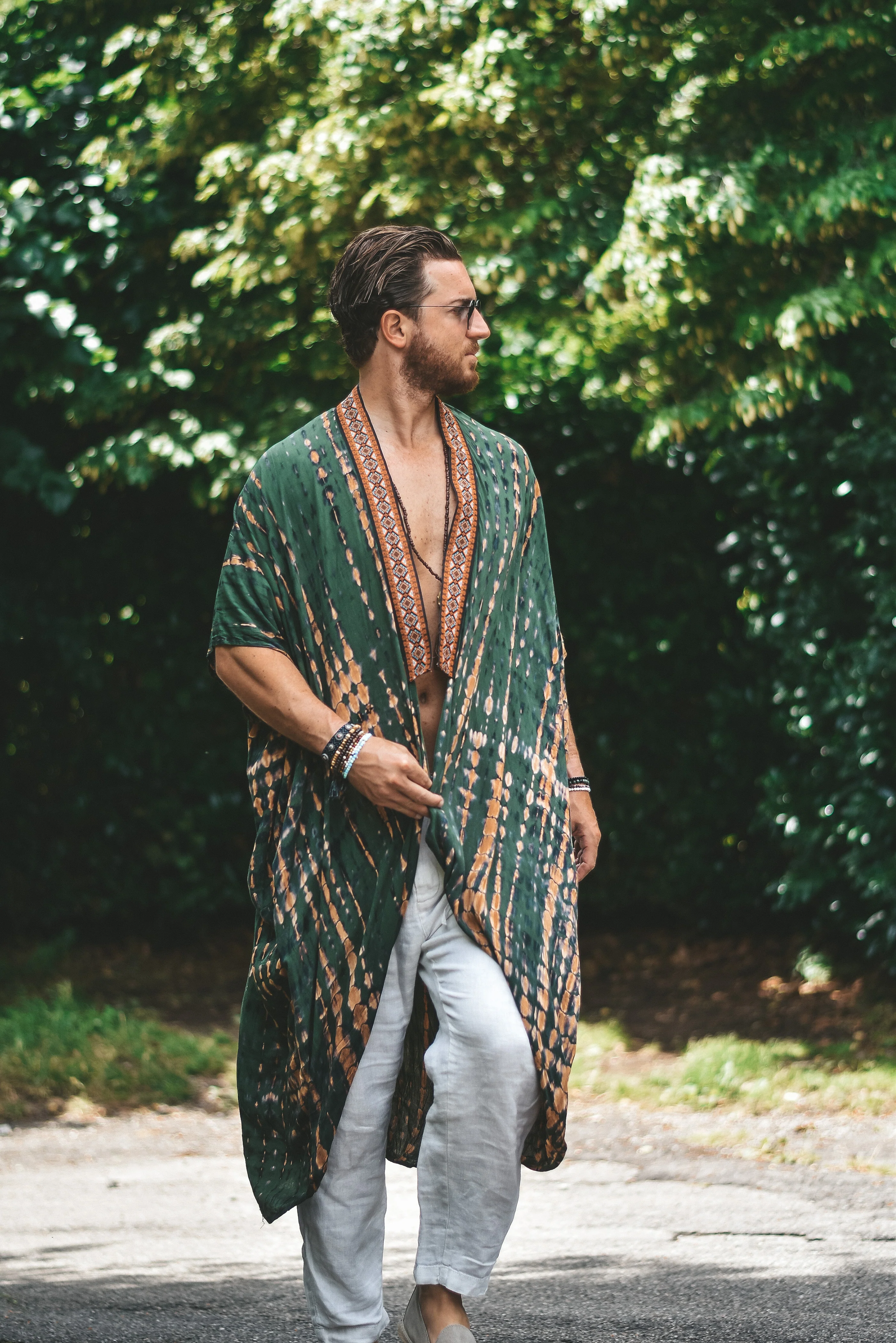 Maggiore Jacard Kimono Green - Image 6