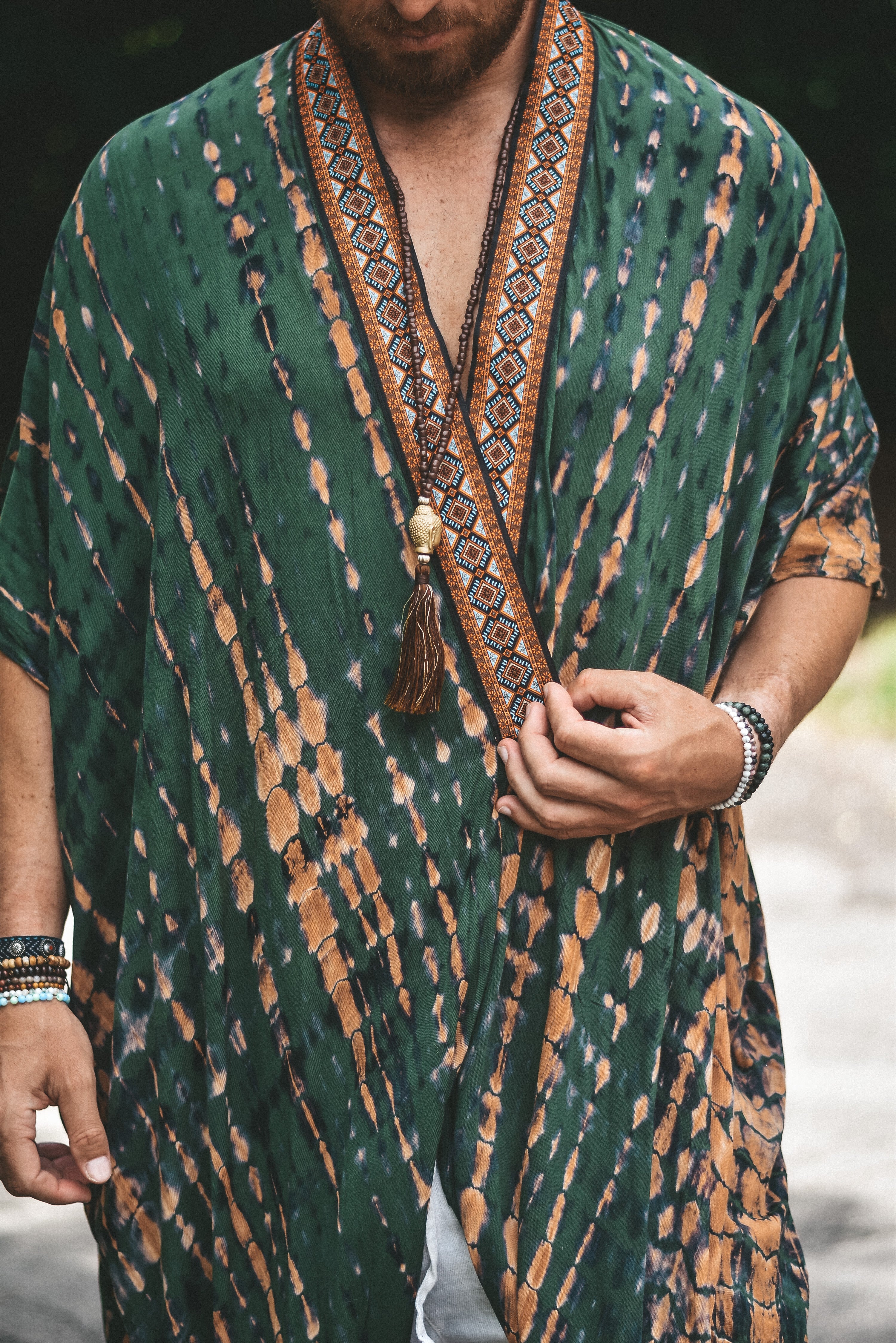 Maggiore Jacard Kimono Green - Image 7