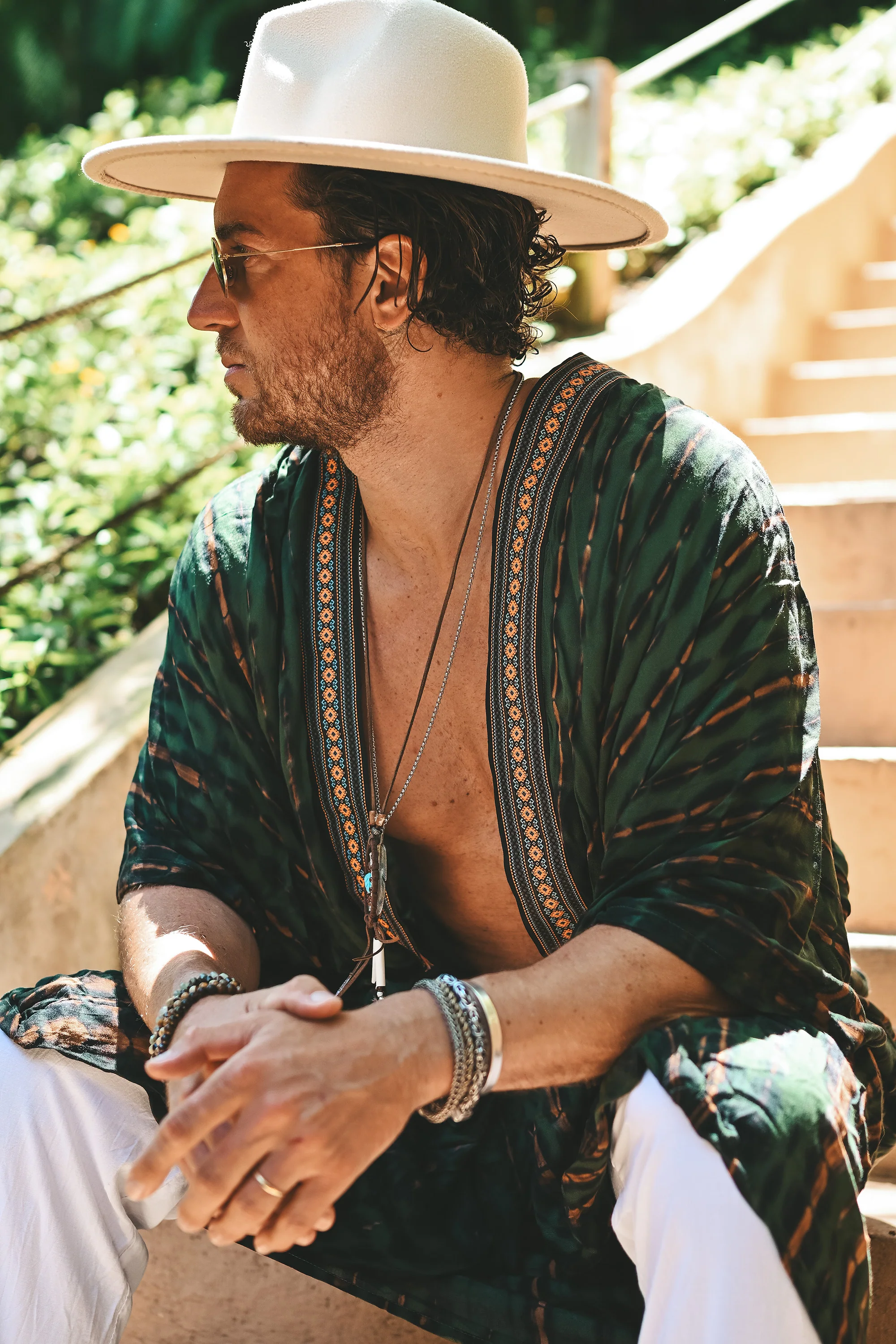 Maggiore Jacard Kimono Green - Image 8