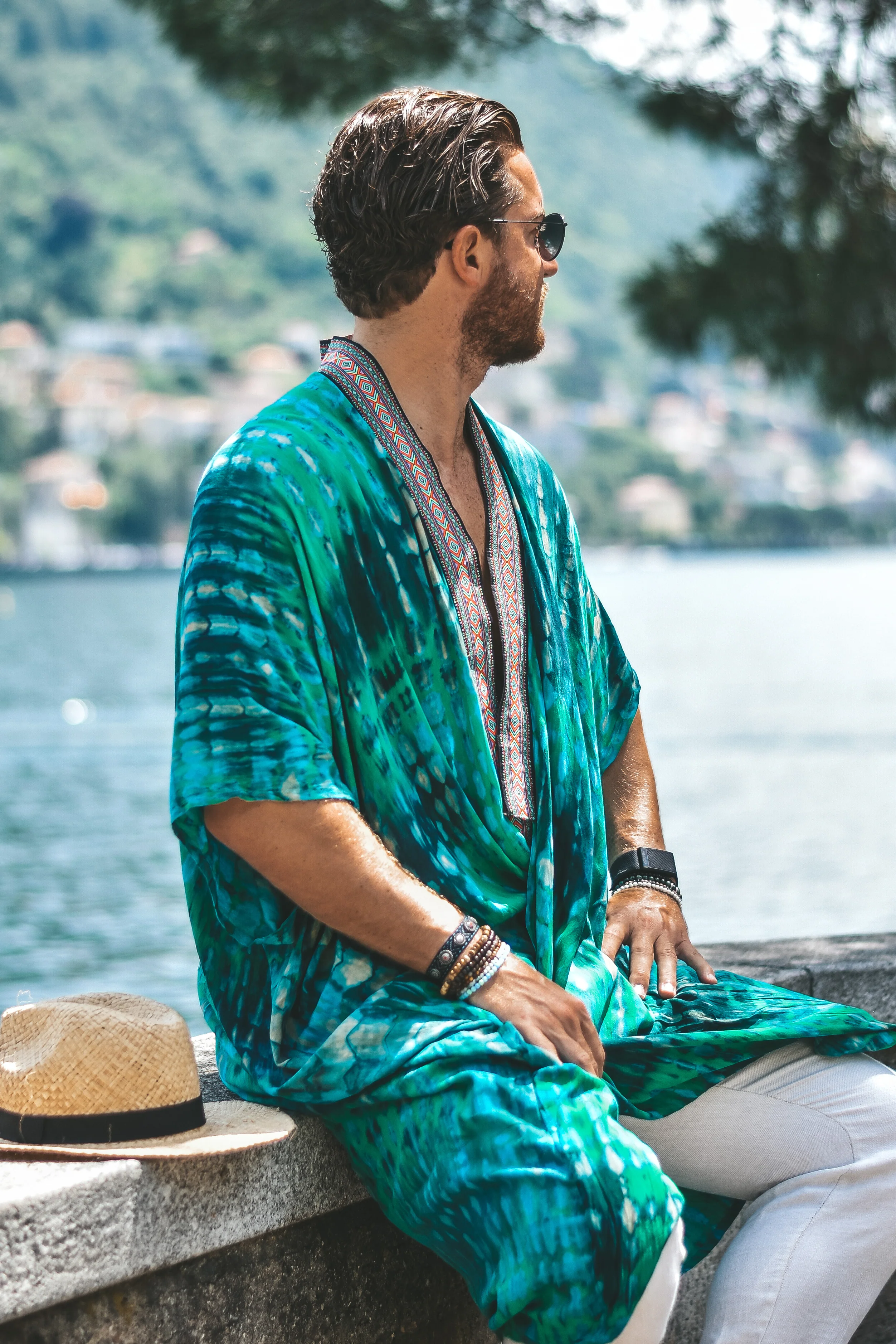 Maggiore jacard trim kimono tropical - Image 11