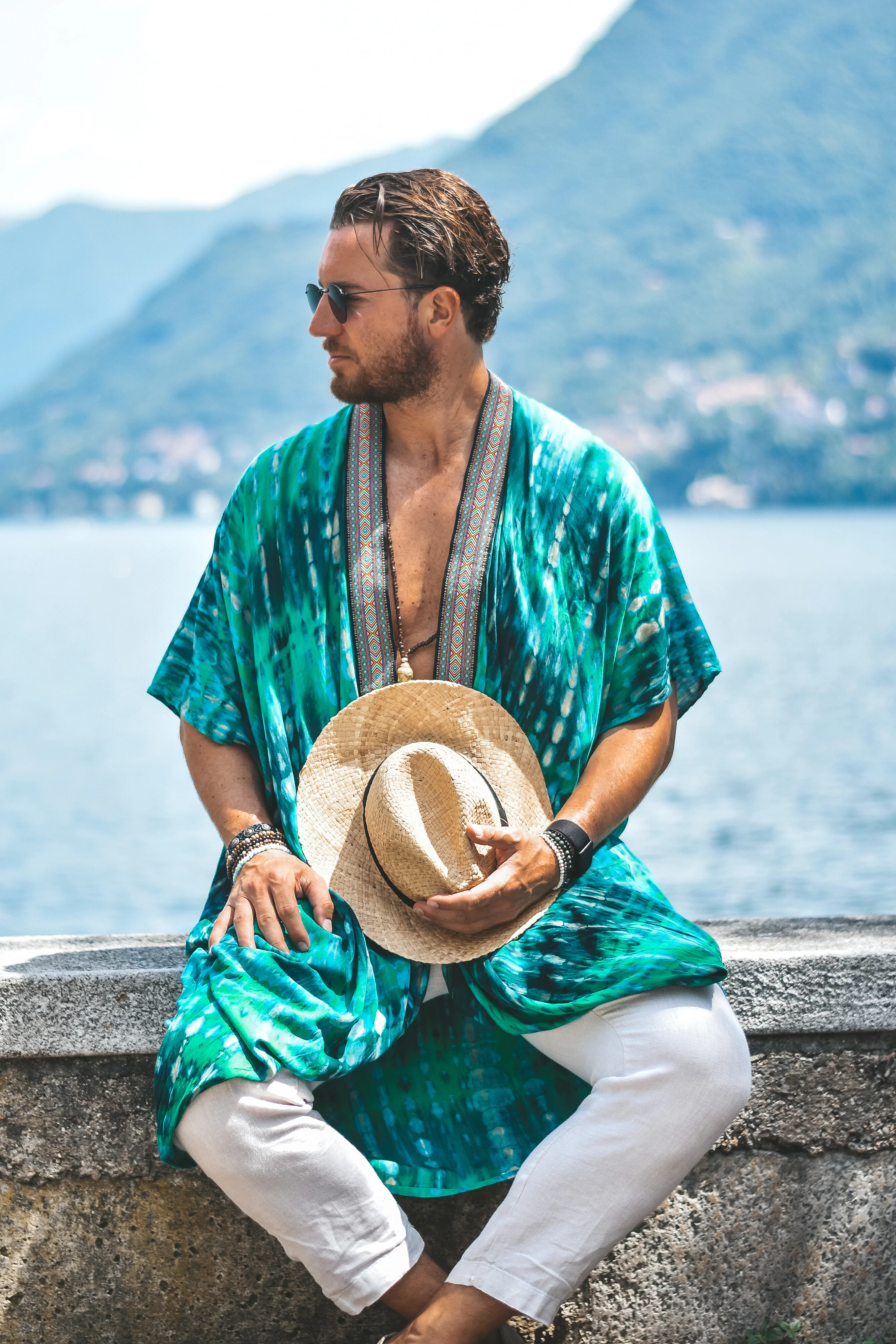 Maggiore jacard trim kimono tropical - Image 16