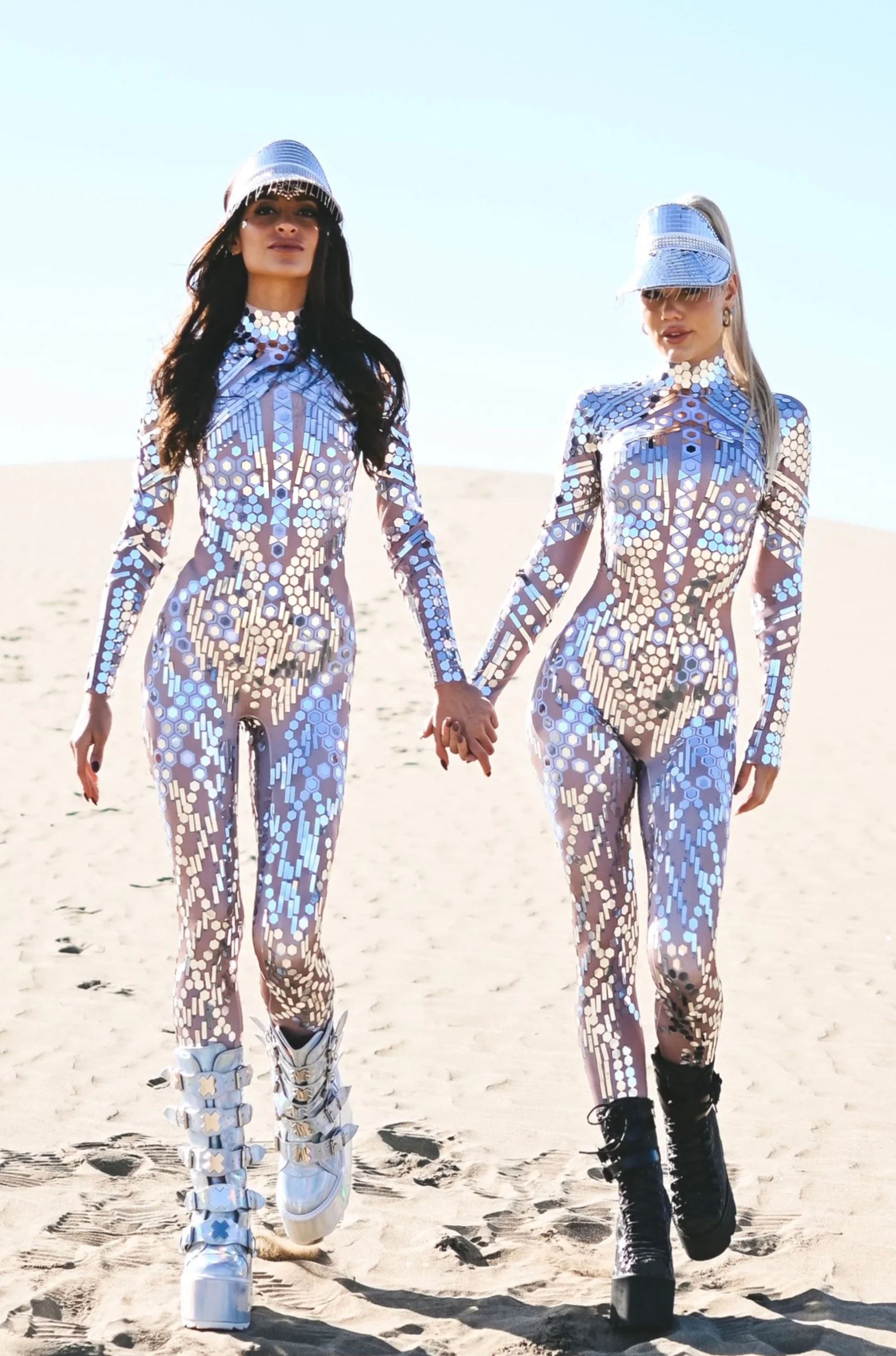 Marie Mirror sequin jumpsuit beige - Image 6