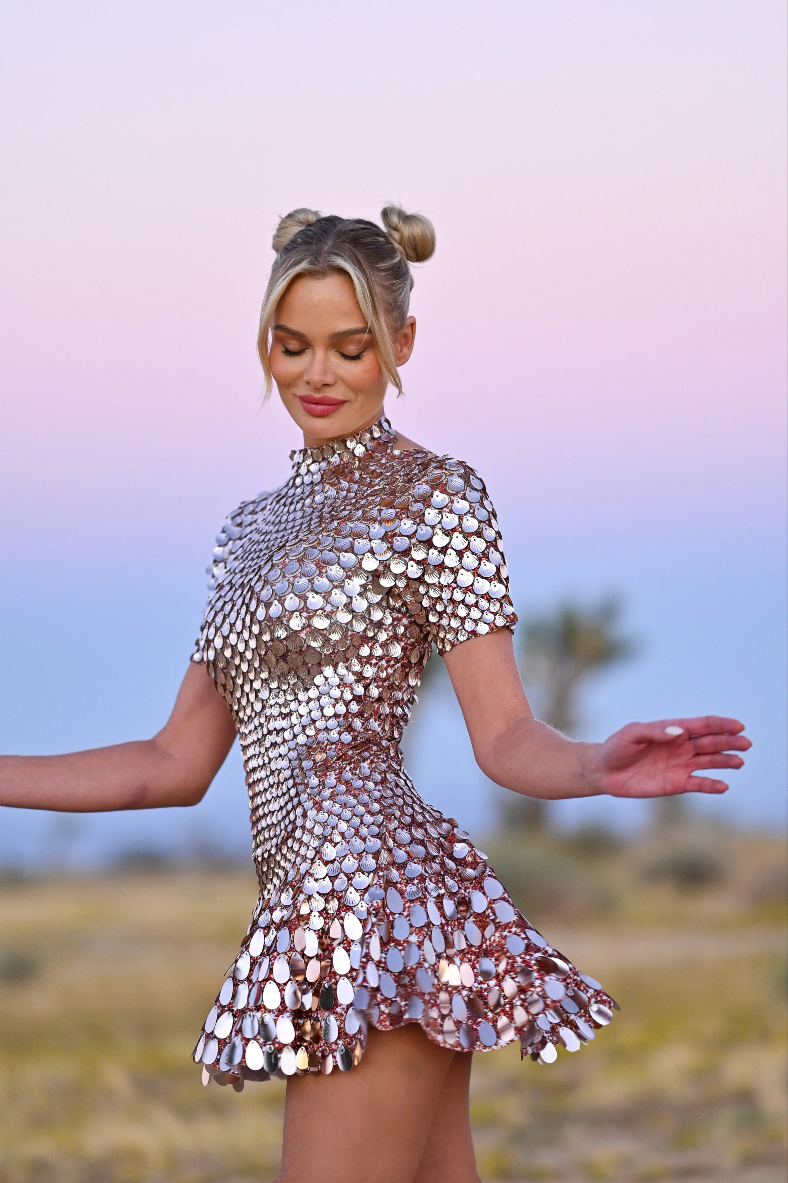 Melanie metallic party dress - Image 21