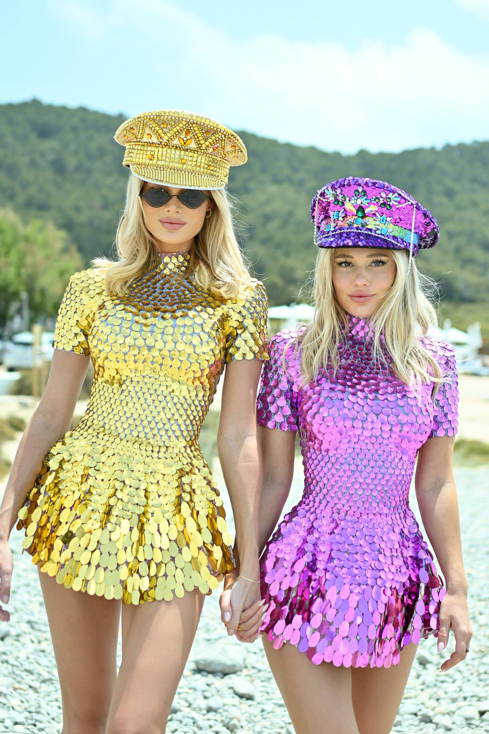 Melanie metallic party dress pink - Image 14