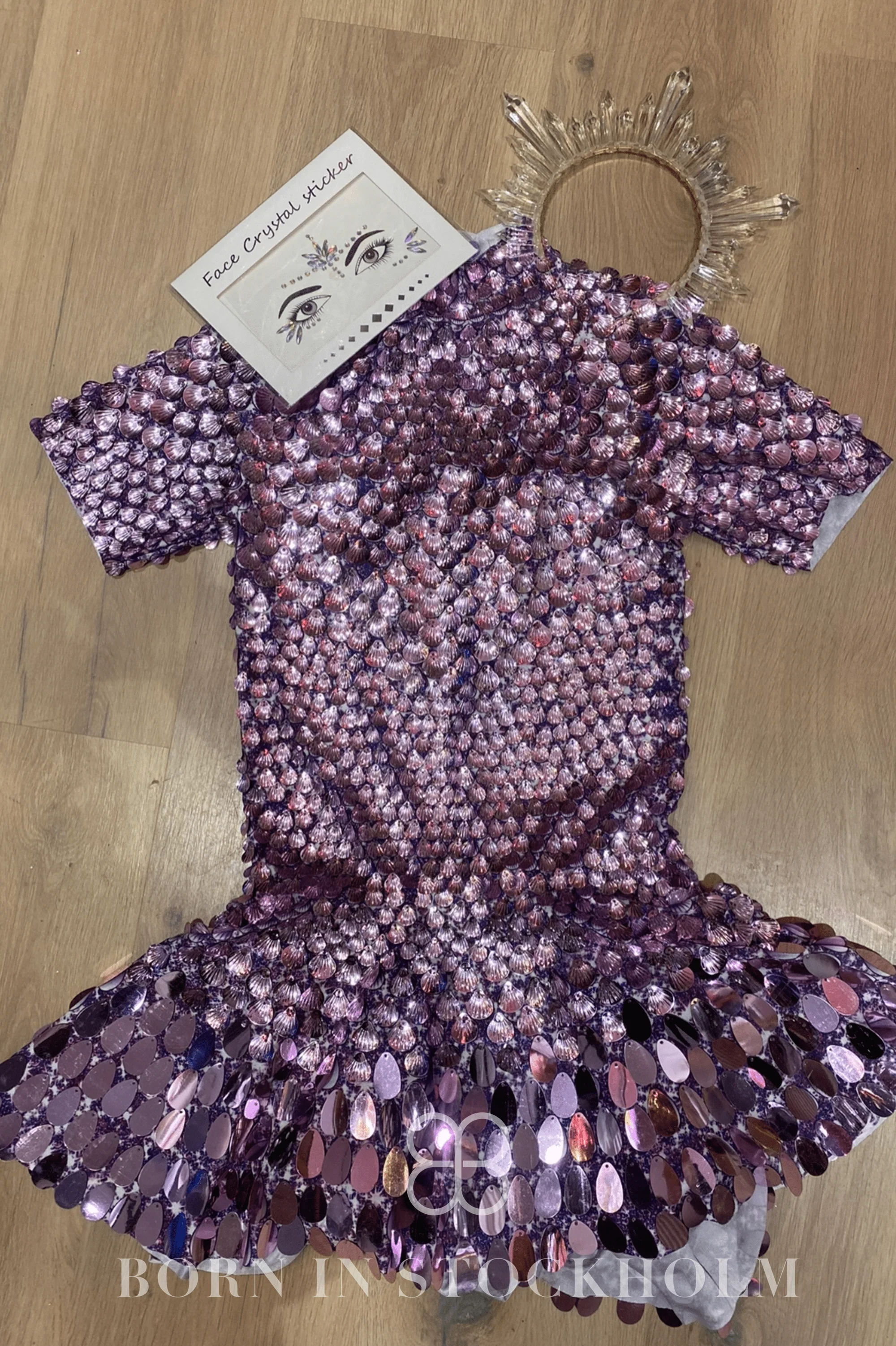Melanie metallic party dress purple - Image 9