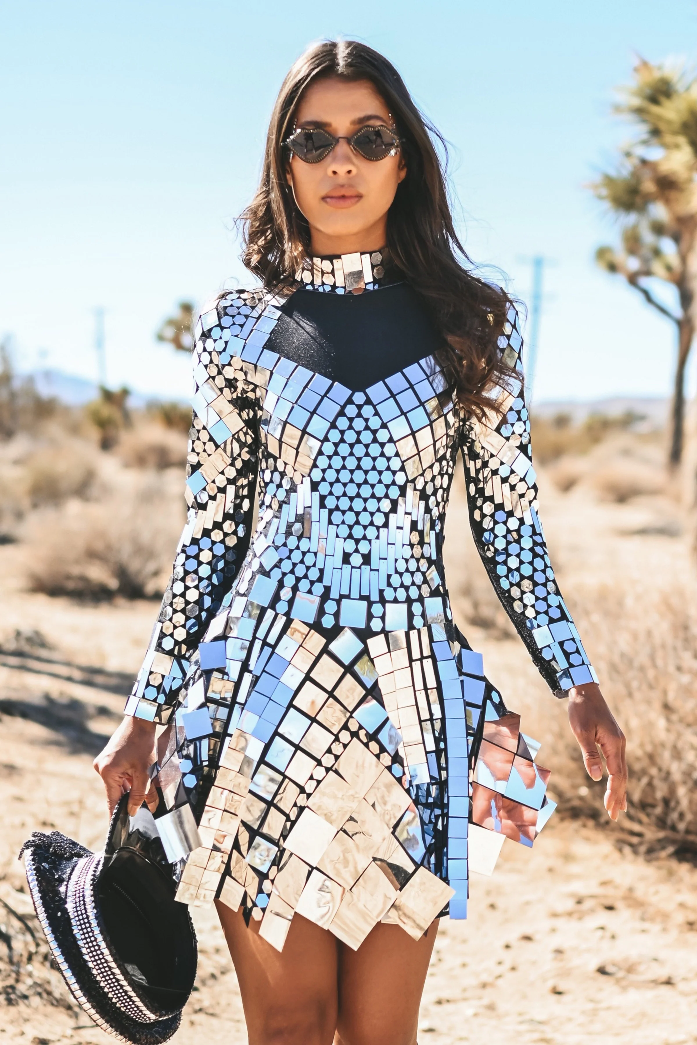 Micaela mirror dress black - Image 15