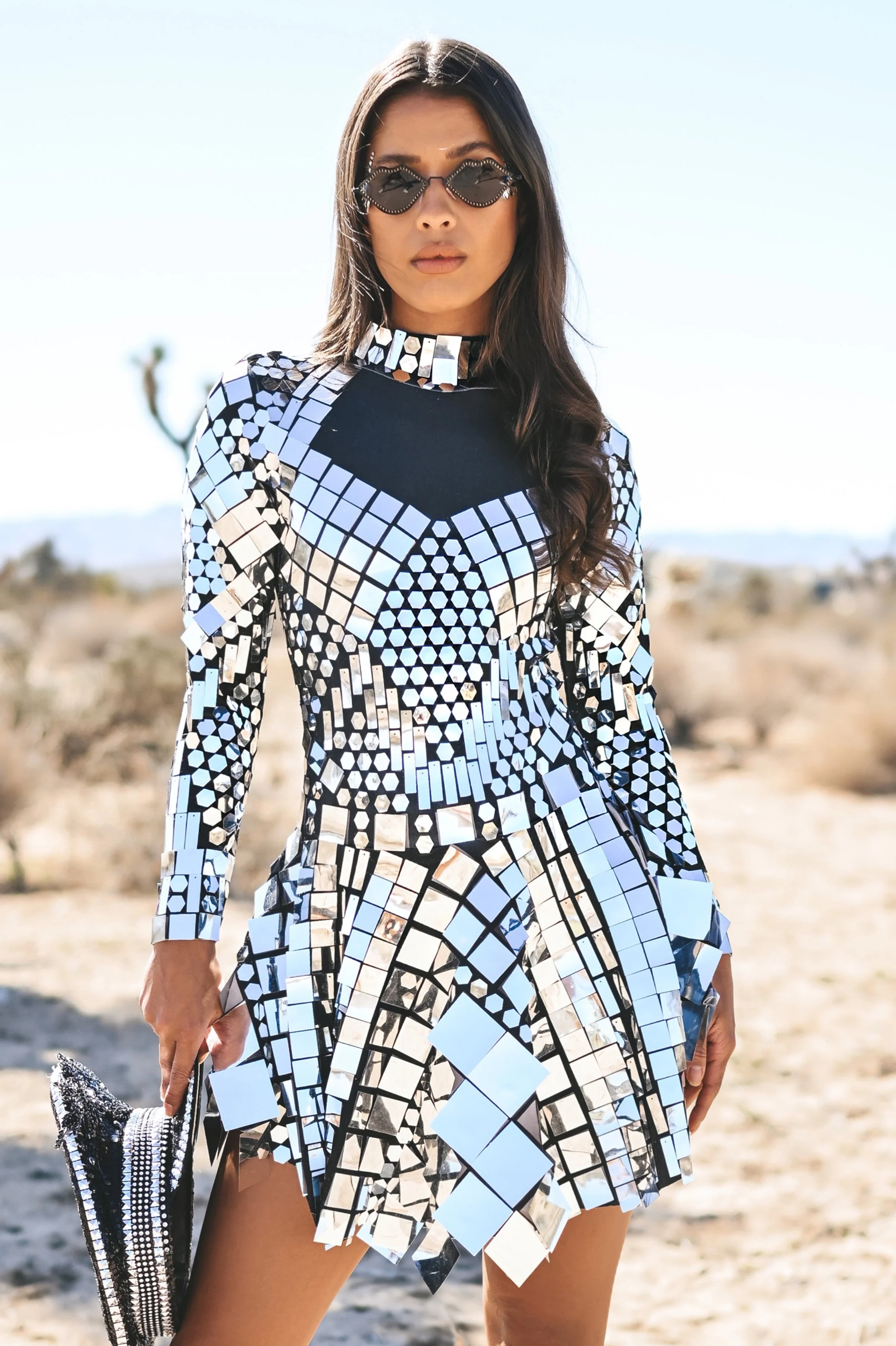 Micaela mirror dress black - Image 4
