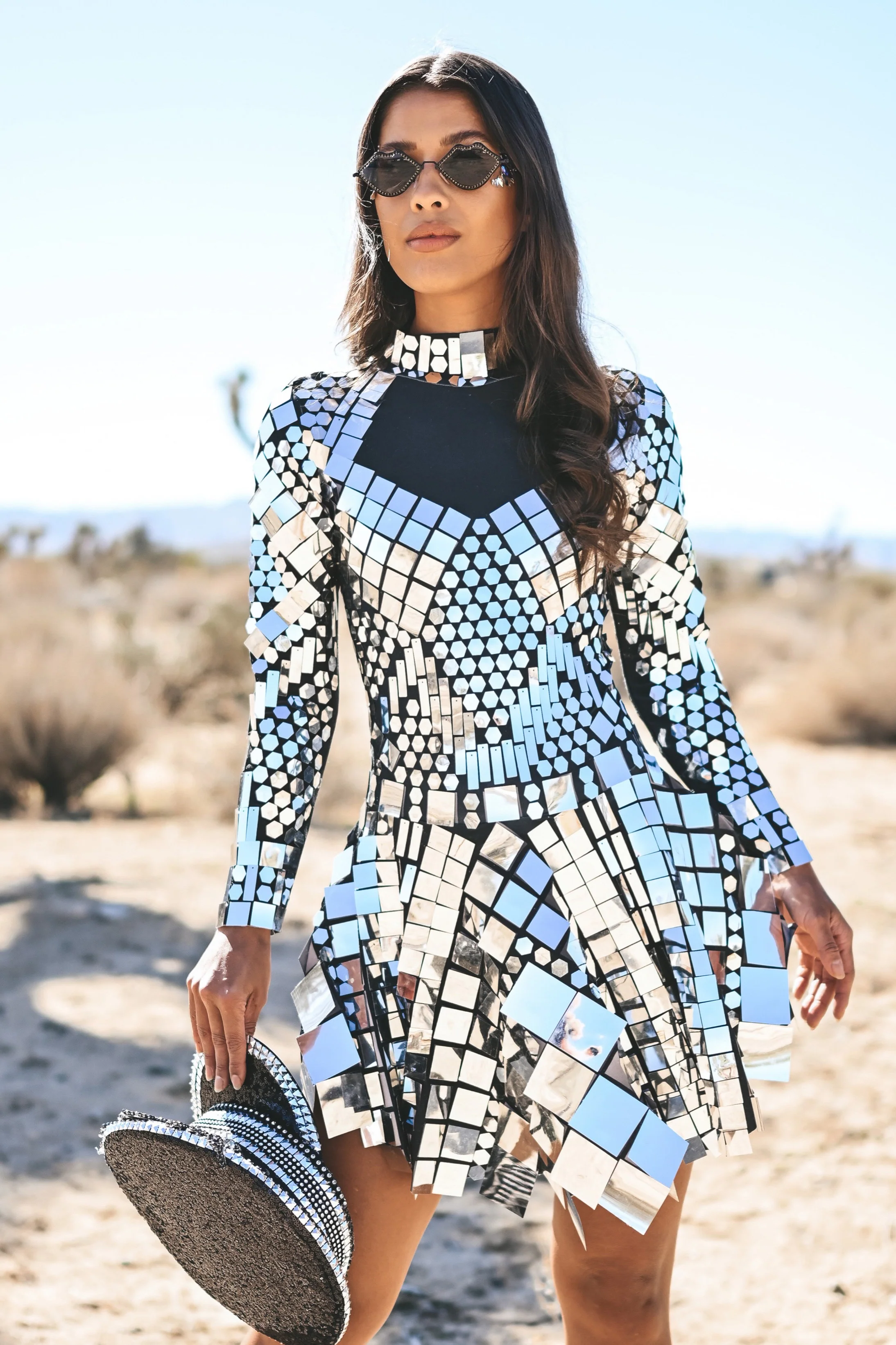 Micaela mirror dress black - Image 7