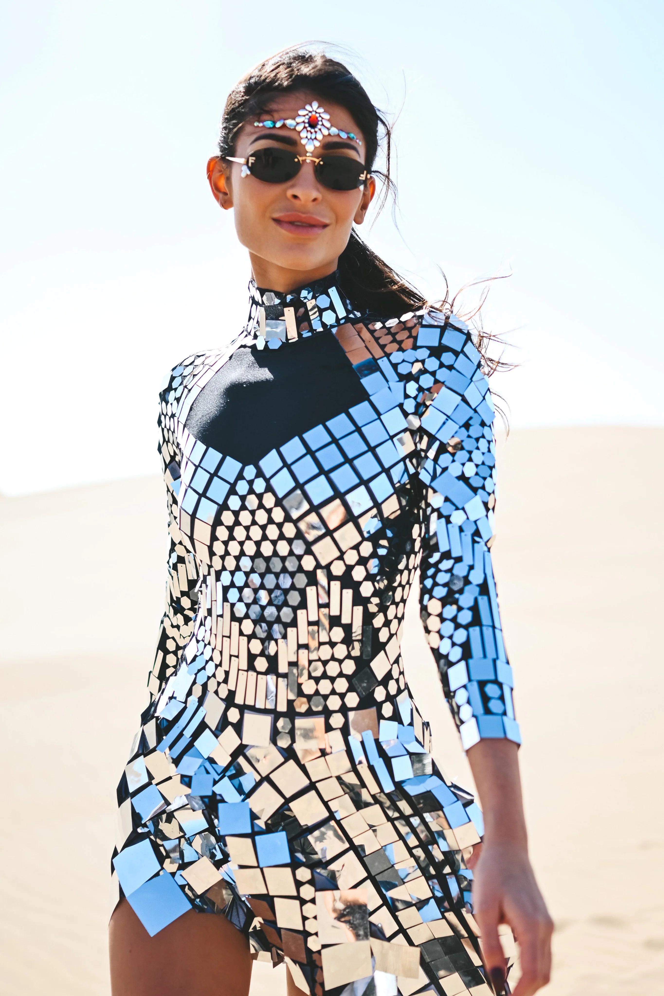 Micaela mirror dress black - Image 8