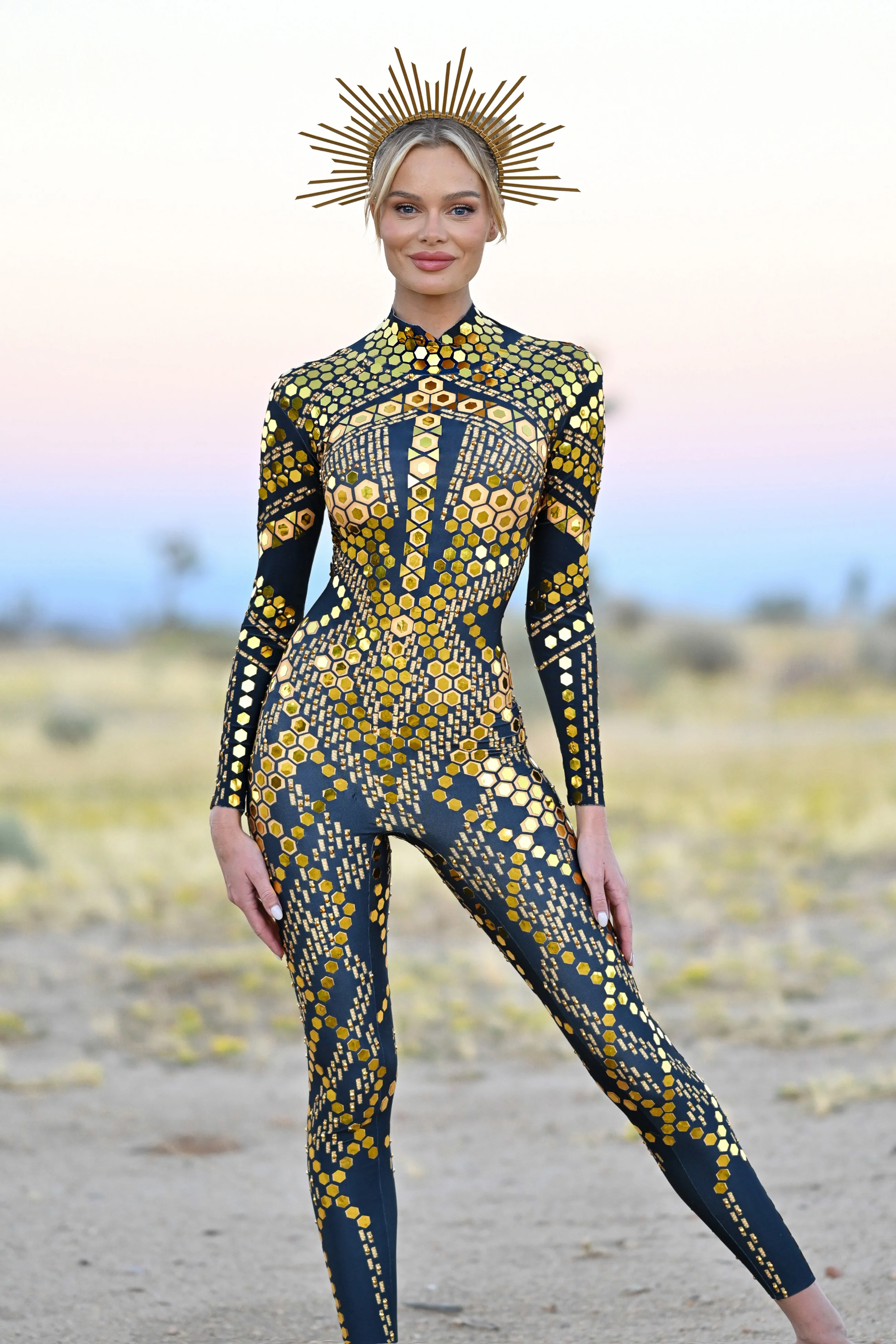 Micca mirror festival jumpsuit gold - Image 14