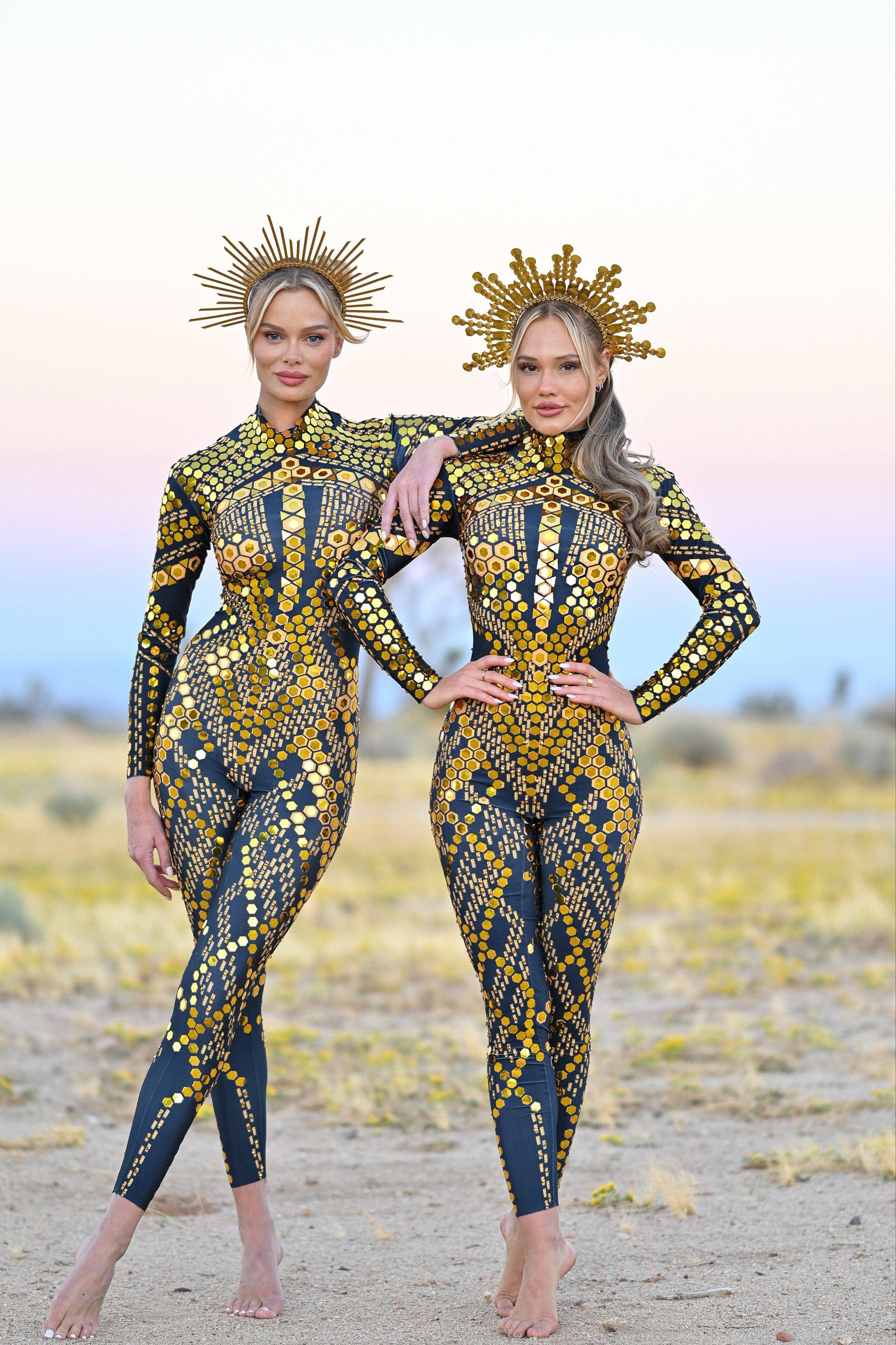 Micca mirror festival jumpsuit gold - Image 23