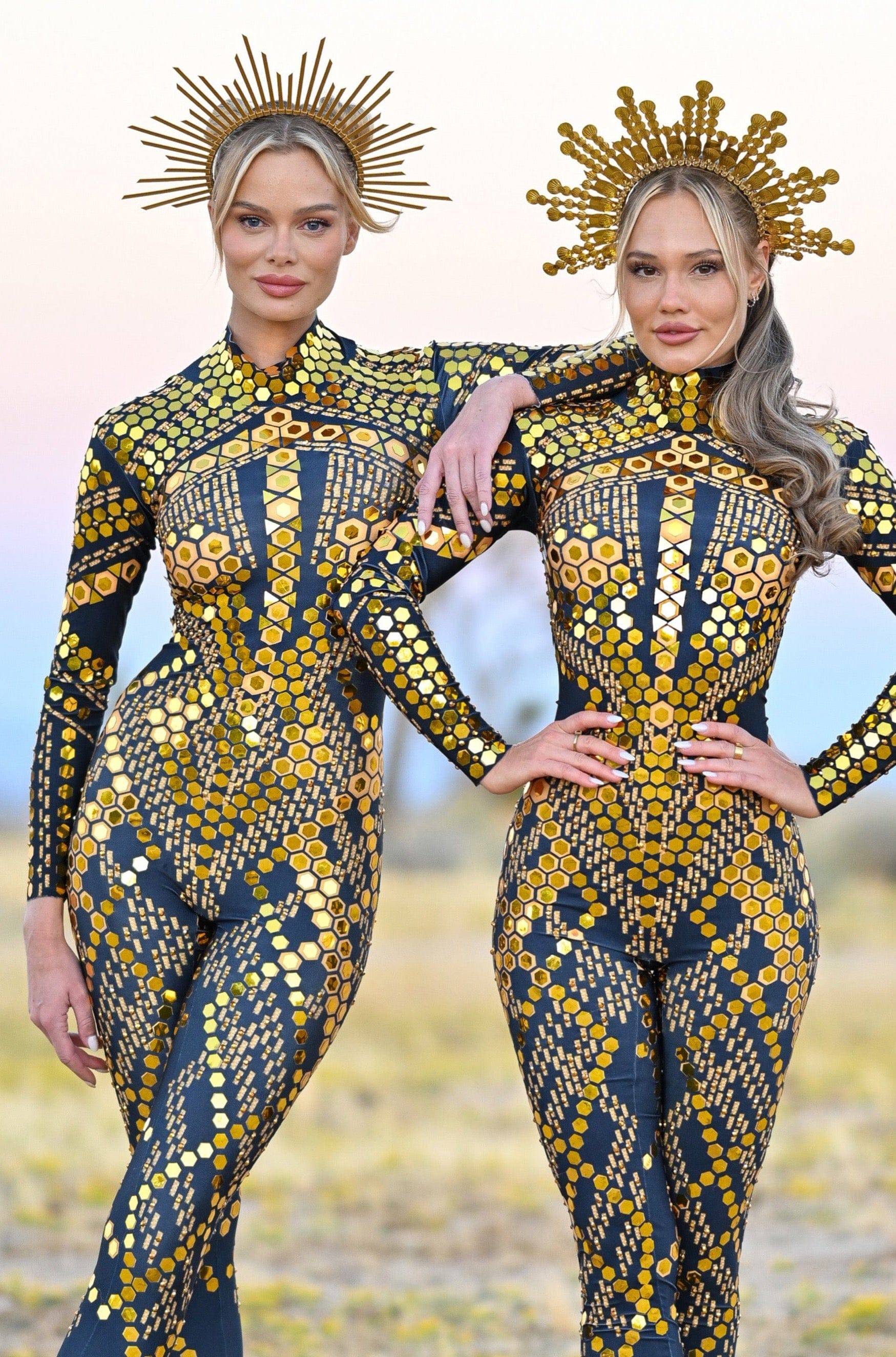 Micca mirror festival jumpsuit gold - Image 6