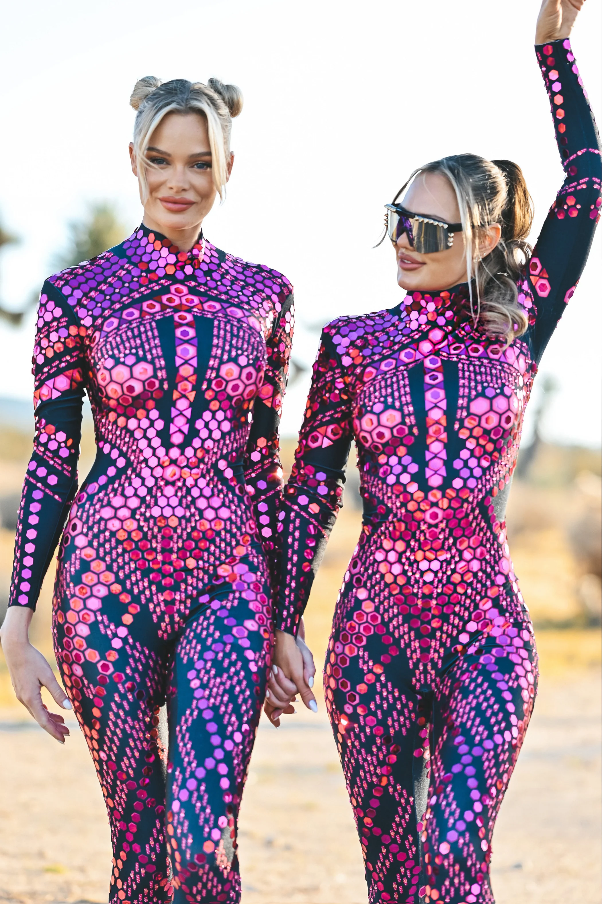 Micca mirror festival jumpsuit pink - Image 13