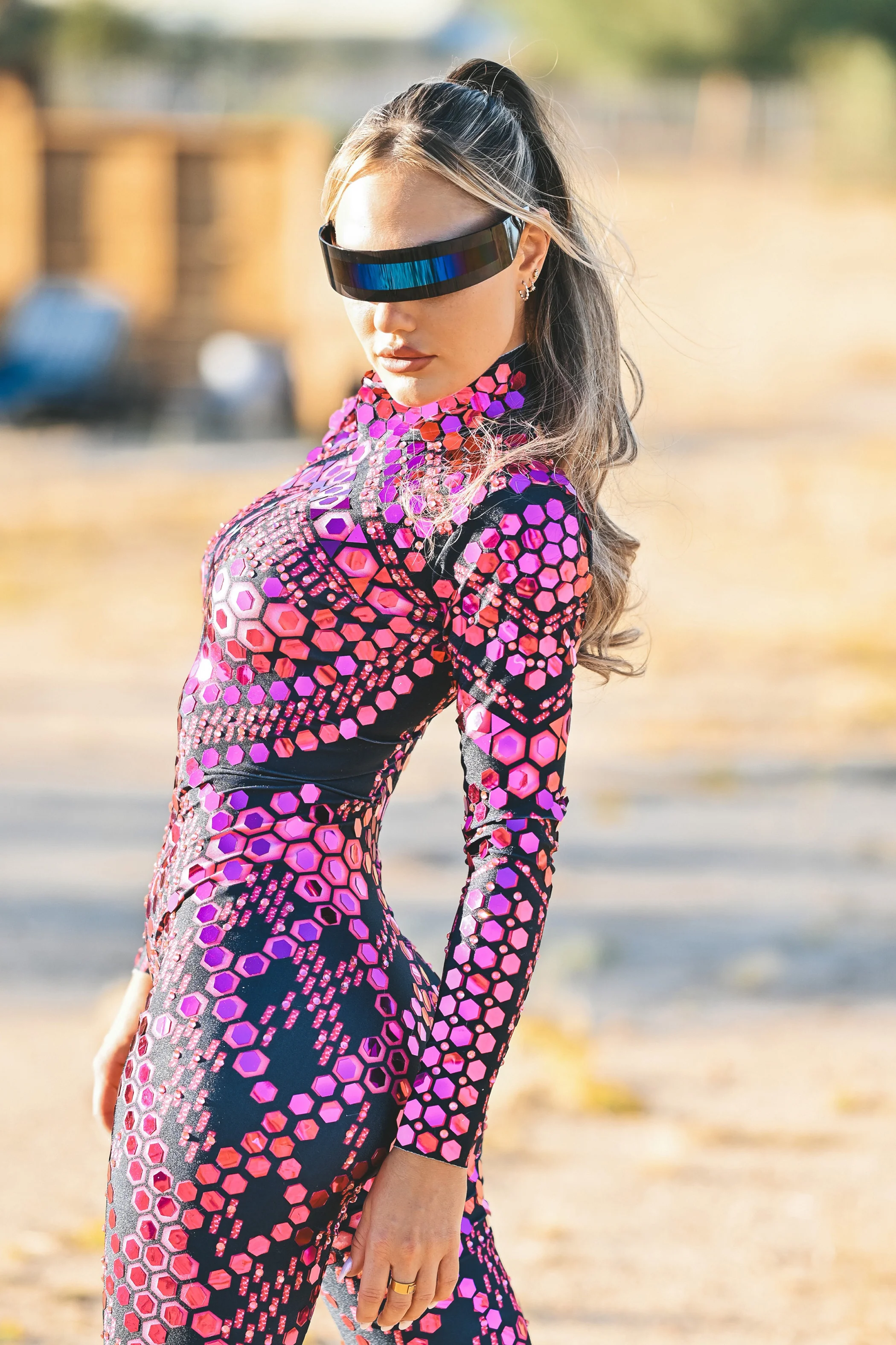 Micca mirror festival jumpsuit pink - Image 16