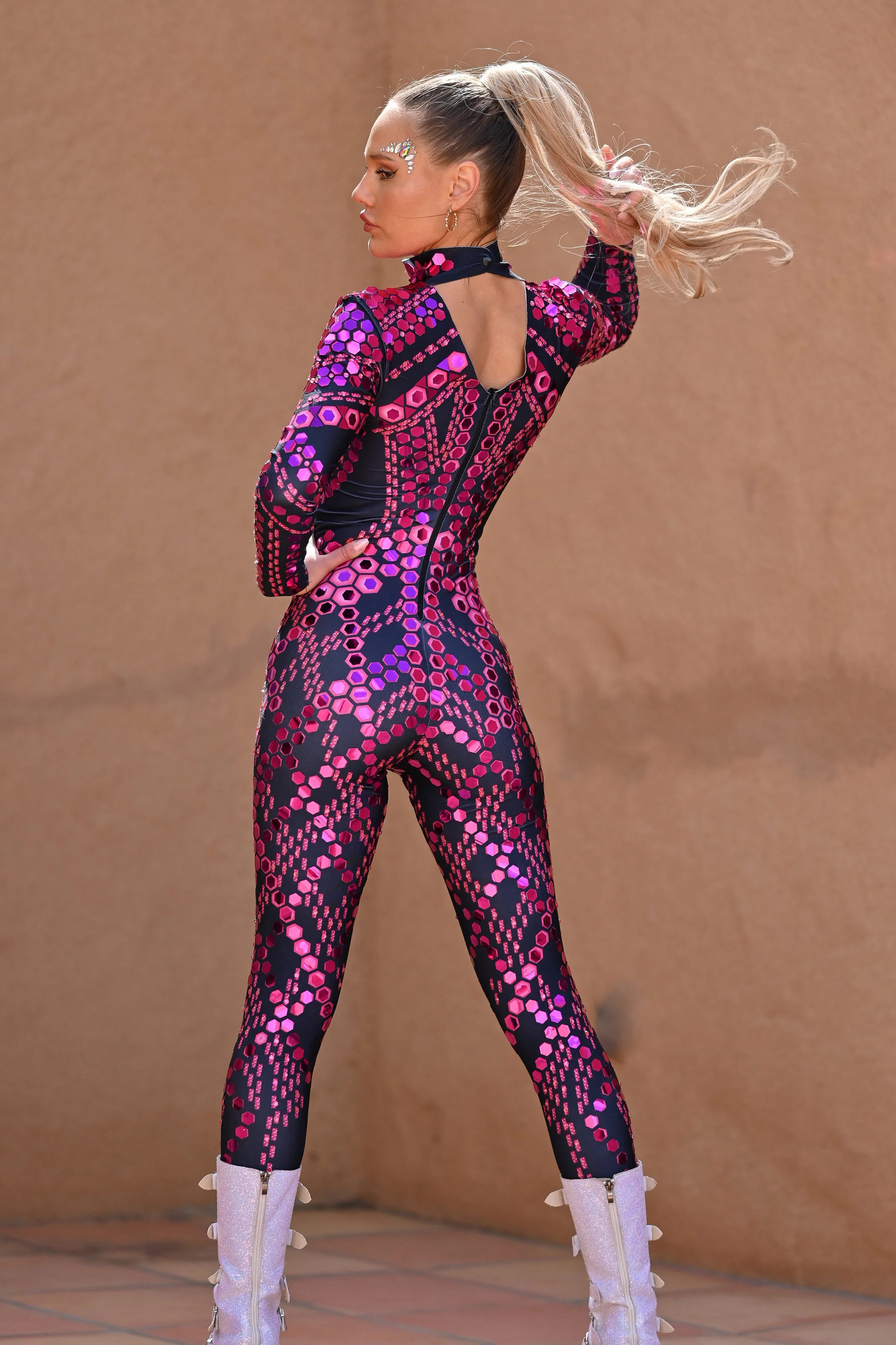 Micca mirror festival jumpsuit pink - Image 22